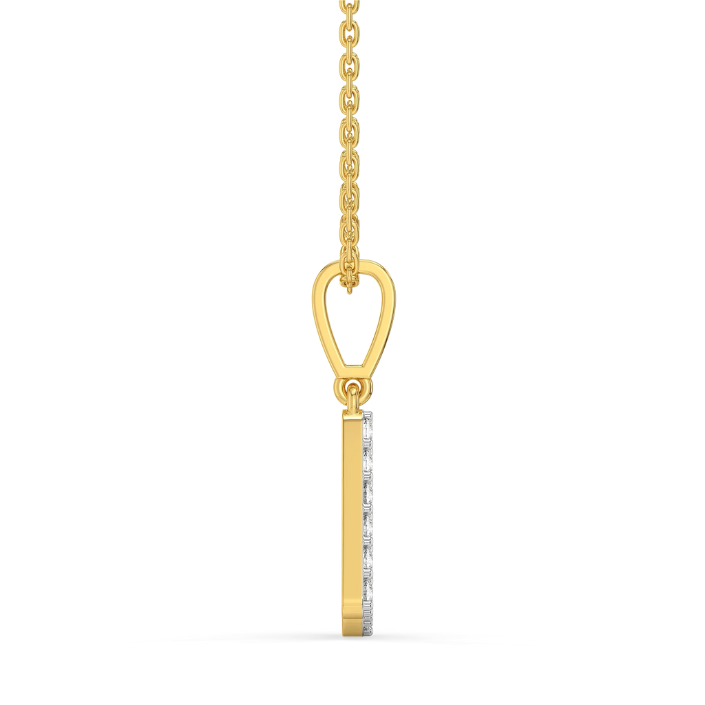 Bubble B - Lab Diamond Alphabet Pendant