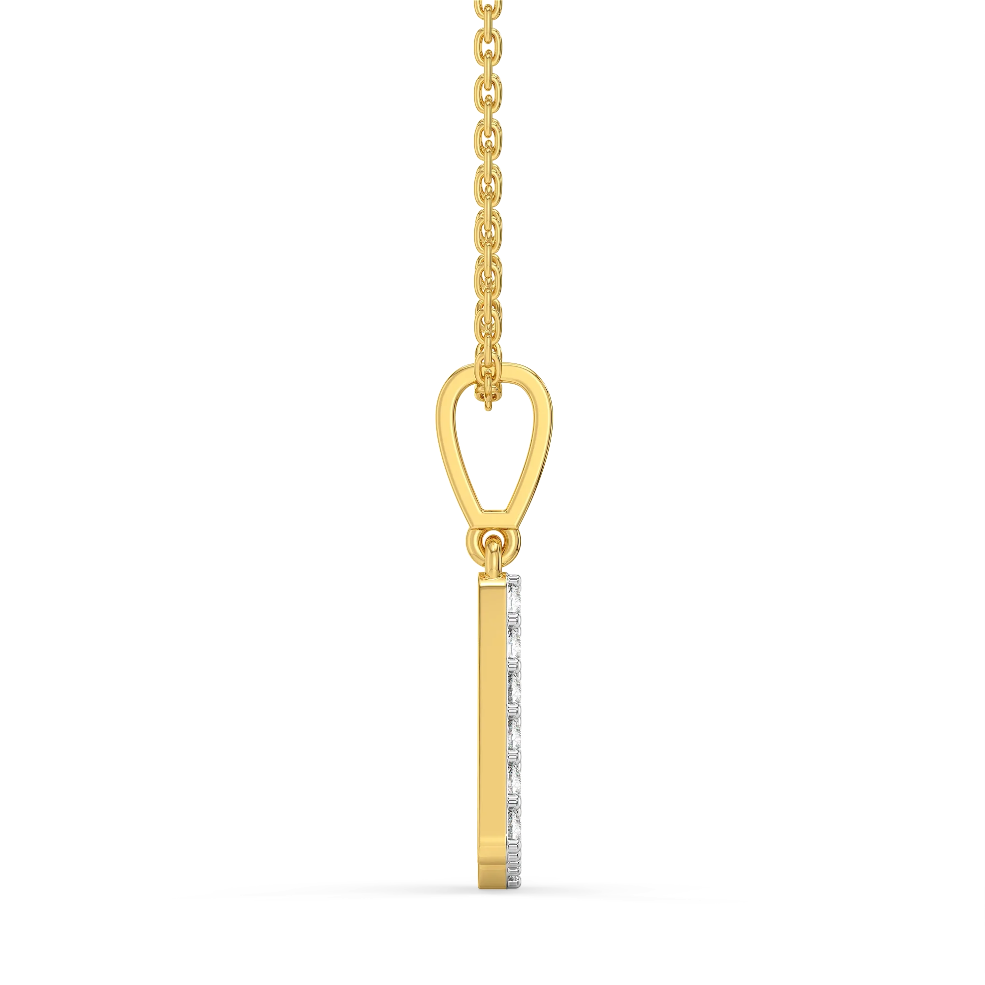 Bubble B - Lab Diamond Alphabet Pendant