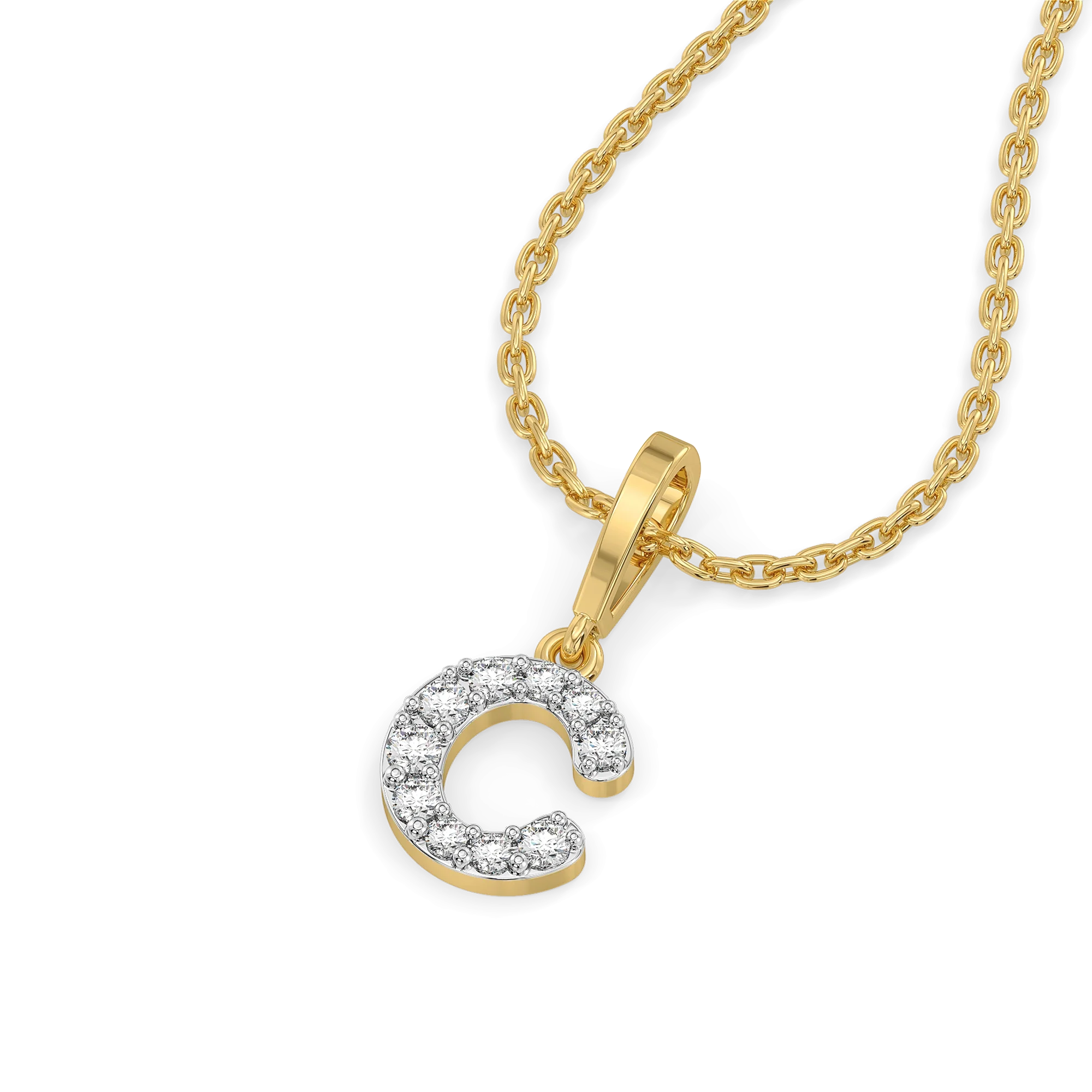C Me Shine - Lab Diamond Alphabet Pendant
