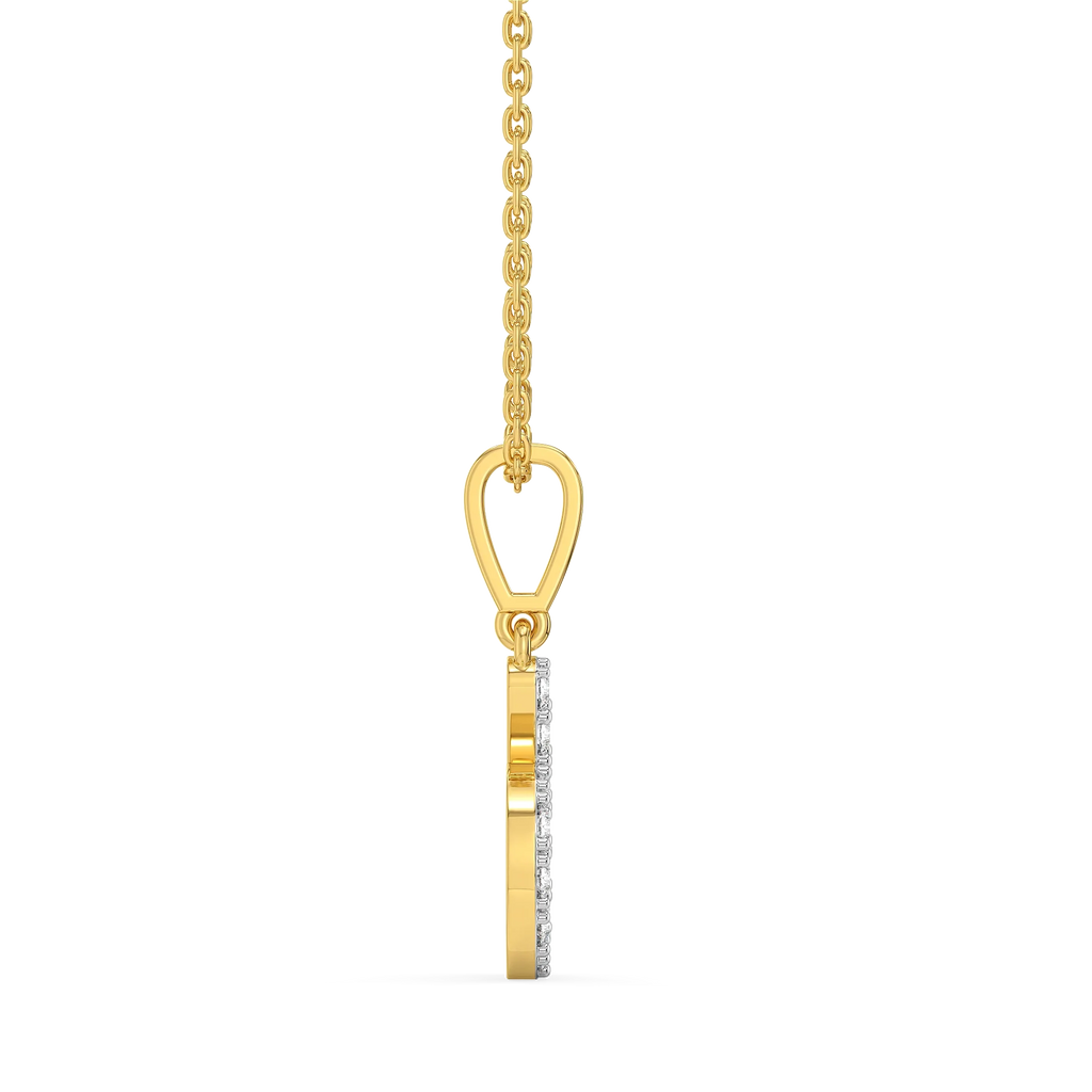 Dainty D - Lab Diamond Alphabet Pendant