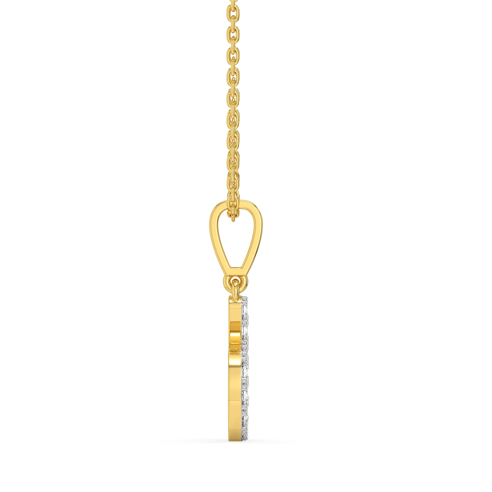 Dainty D - Lab Diamond Alphabet Pendant