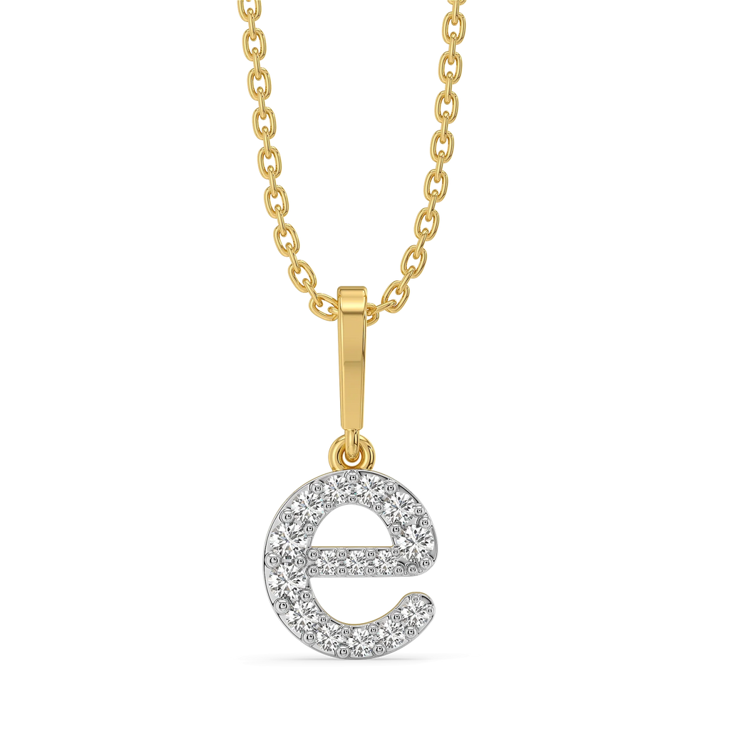 Evermore E - Lab Diamond Alphabet Pendant