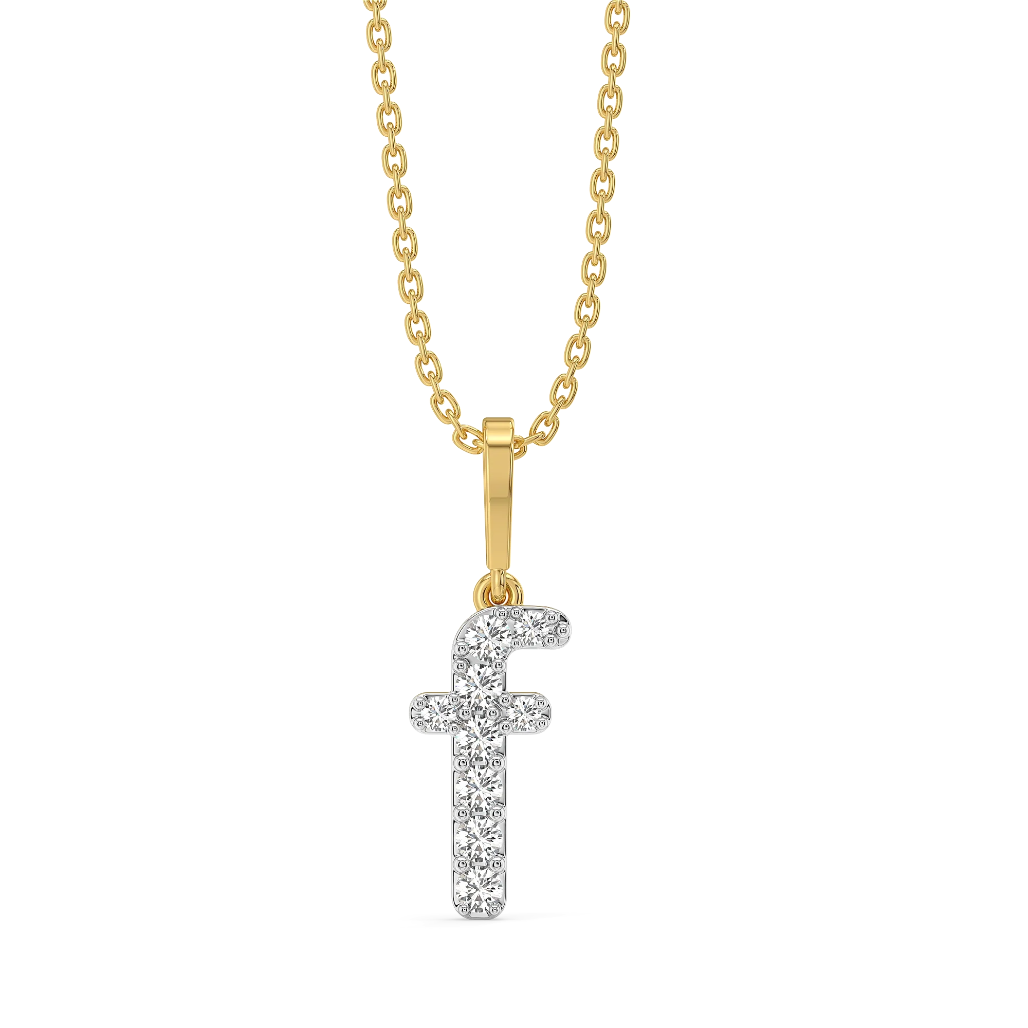 Flawless F - Lab Diamond Alphabet Pendant