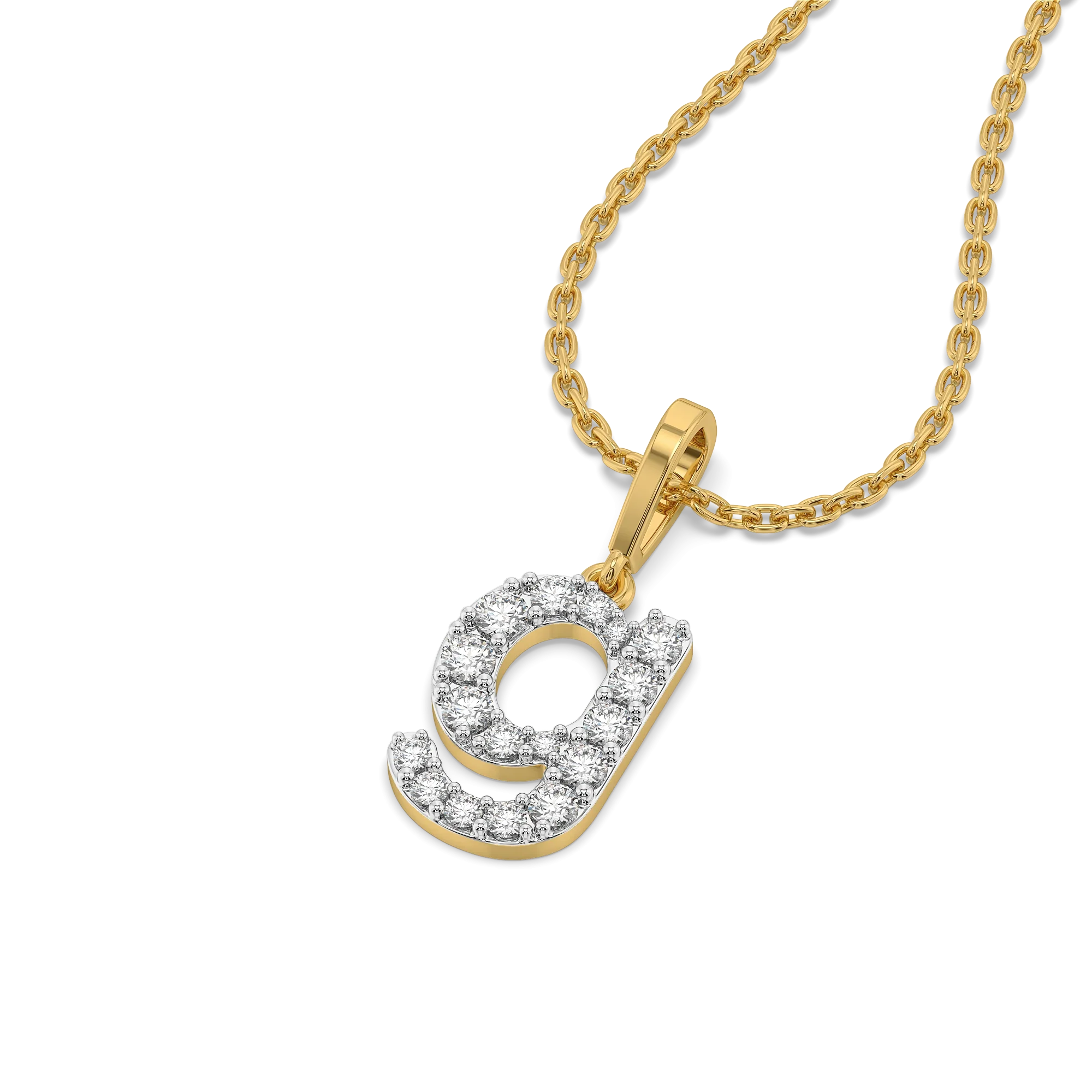 Glow-Up G - Lab Diamond Alphabet Pendant