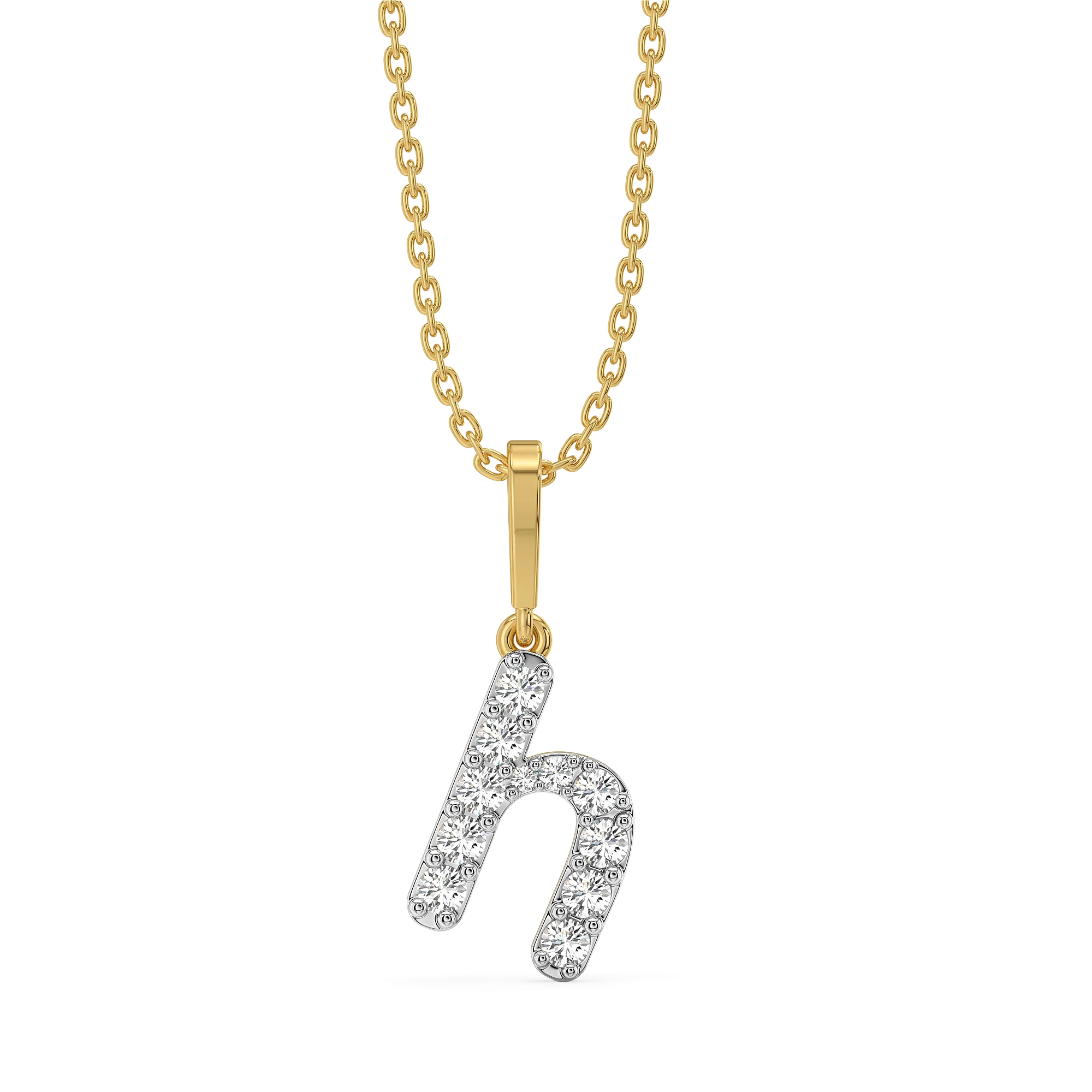 Hey There H - Lab Diamond Alphabet Pendant