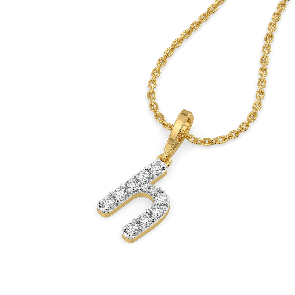 Hey There H - Lab Diamond Alphabet Pendant