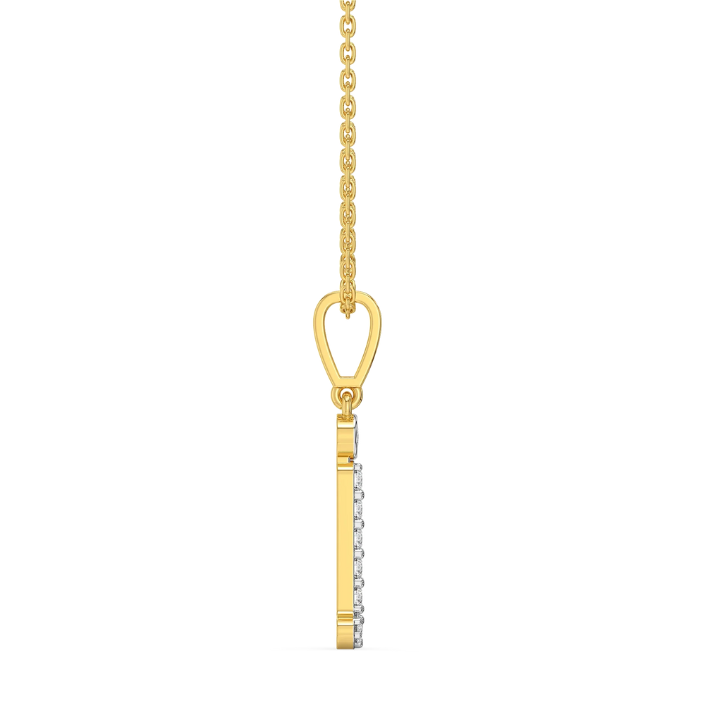Jolly J - Lab Diamond Alphabet Pendant