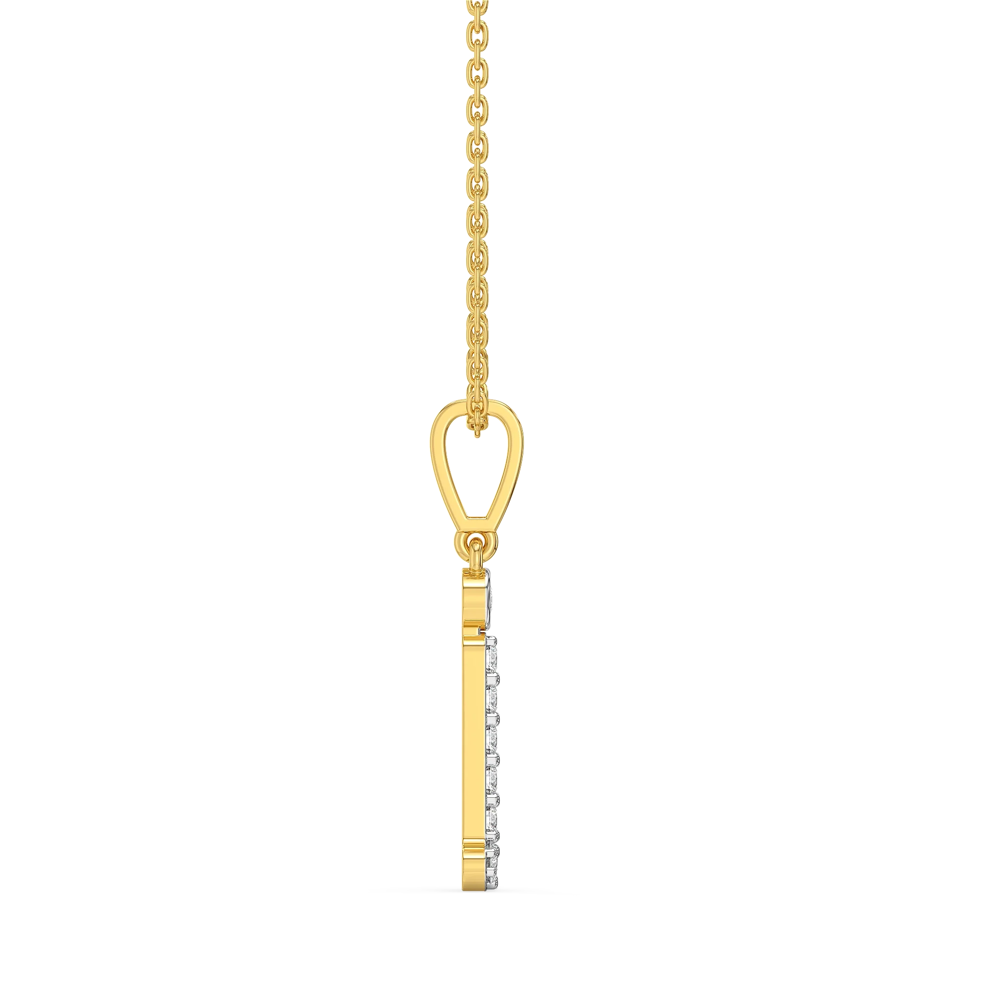 Jolly J - Lab Diamond Alphabet Pendant