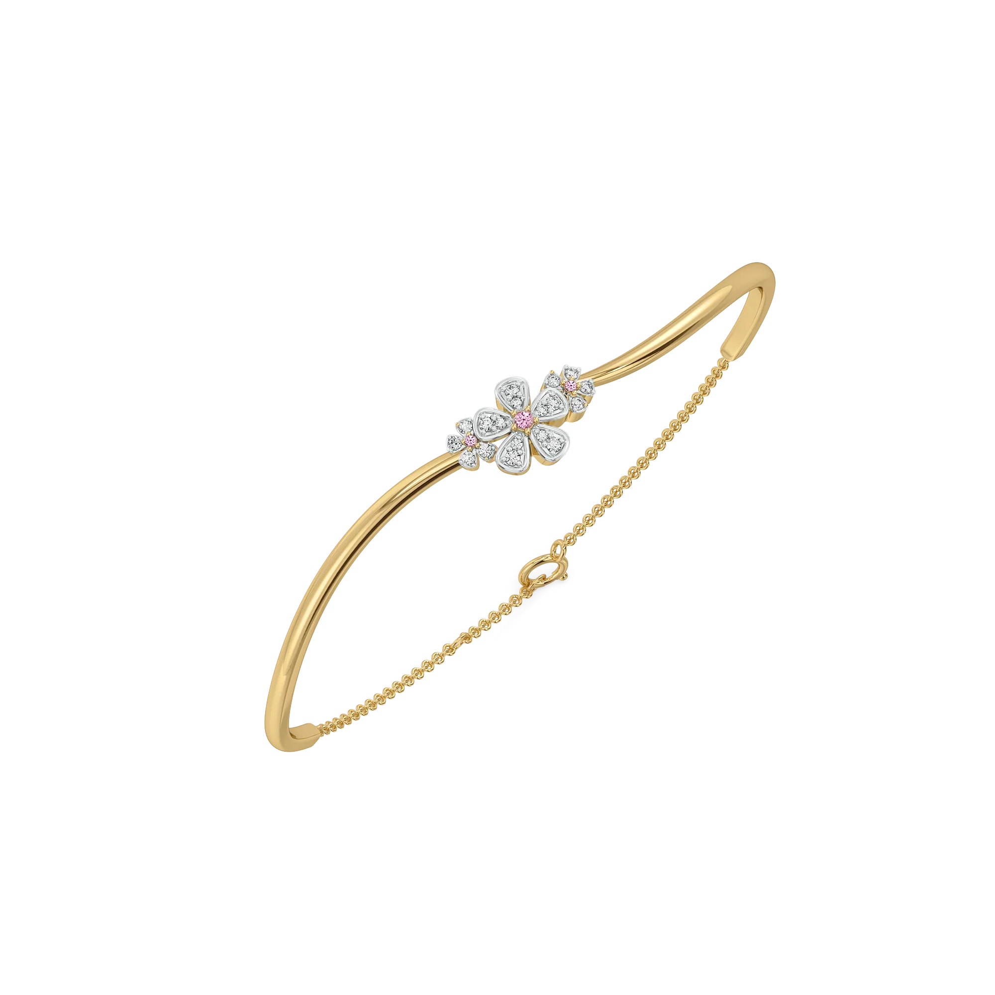 Rosy Garden - Lab Diamond Bangle Main image