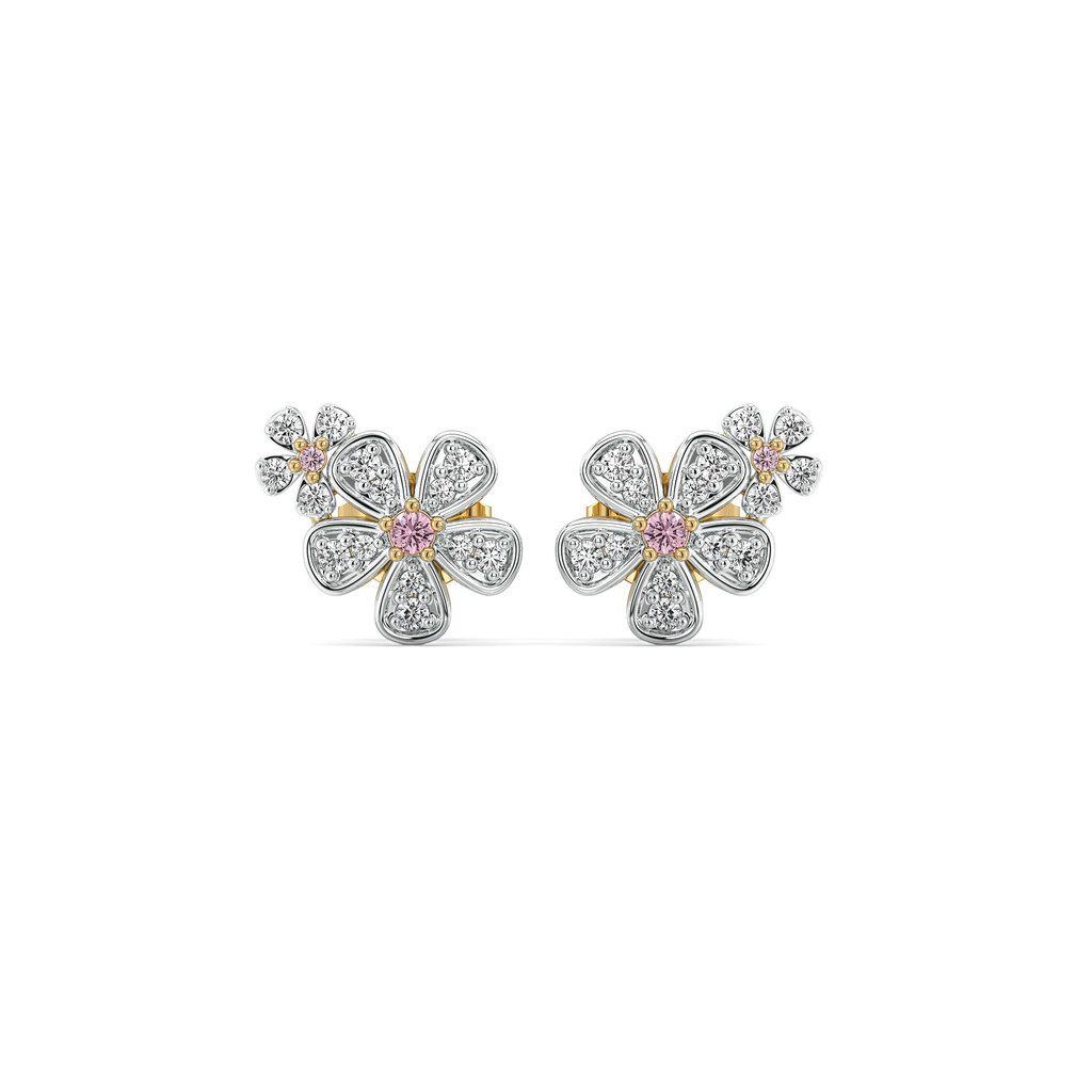Rosy Garden - Lab Diamond Stud Earrings