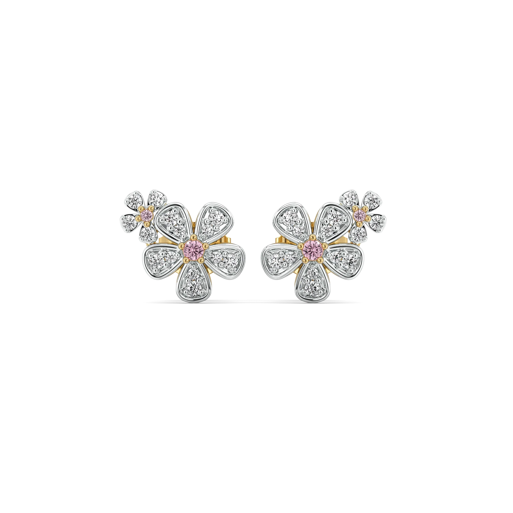Rosy Garden - Lab Diamond Stud Earrings