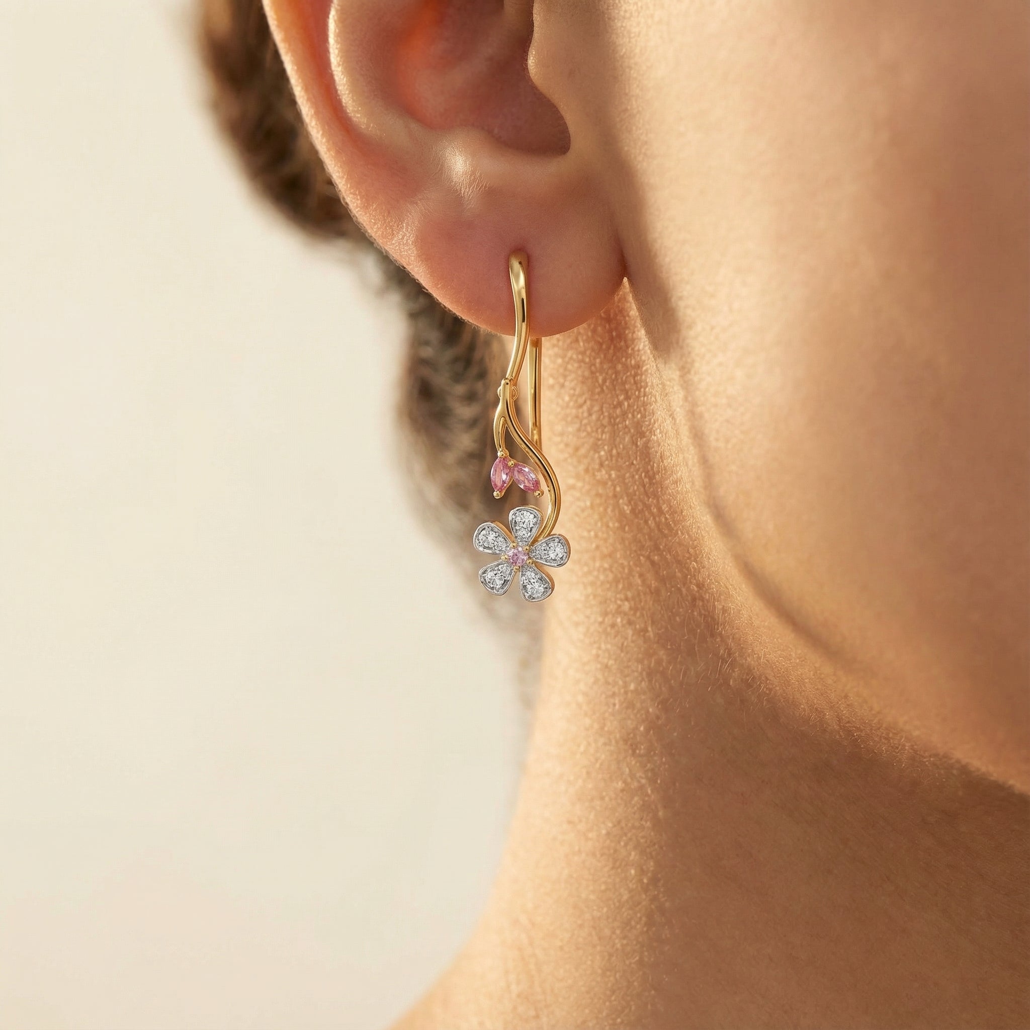 Branch of Bloom - Lab Diamond Drop Earrings Main image