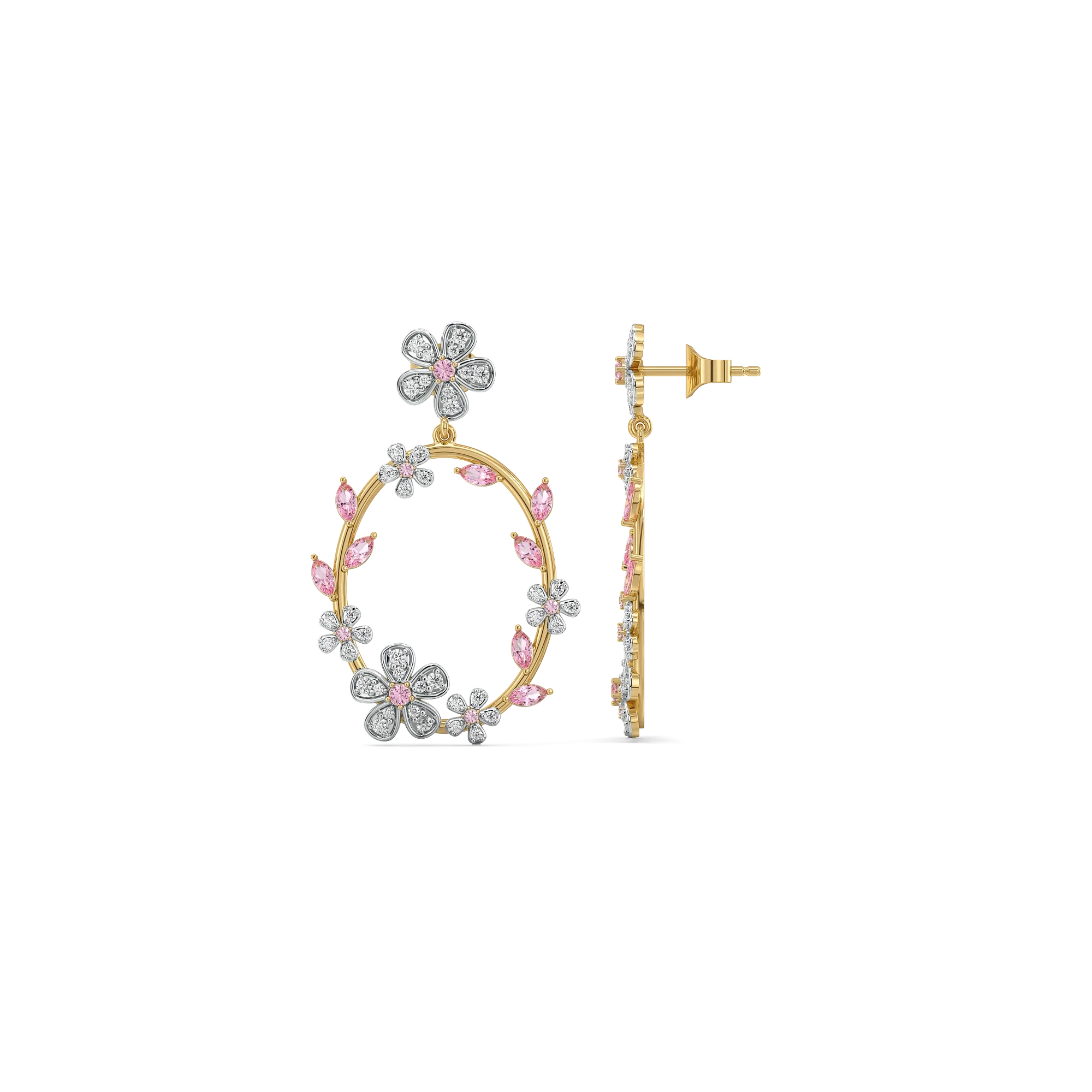 Blush Bouquet - Lab Diamond Drop Earrings