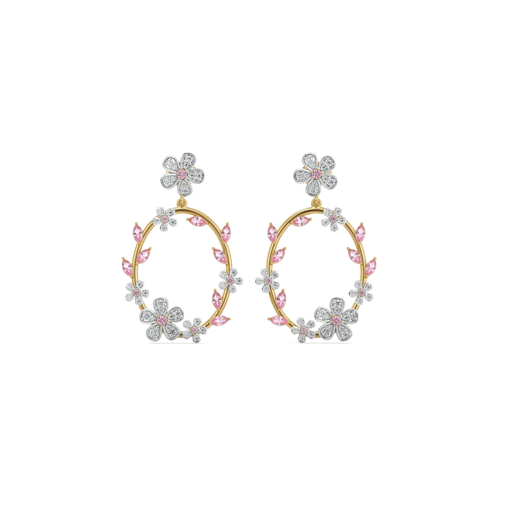 Blush Bouquet - Lab Diamond Drop Earrings