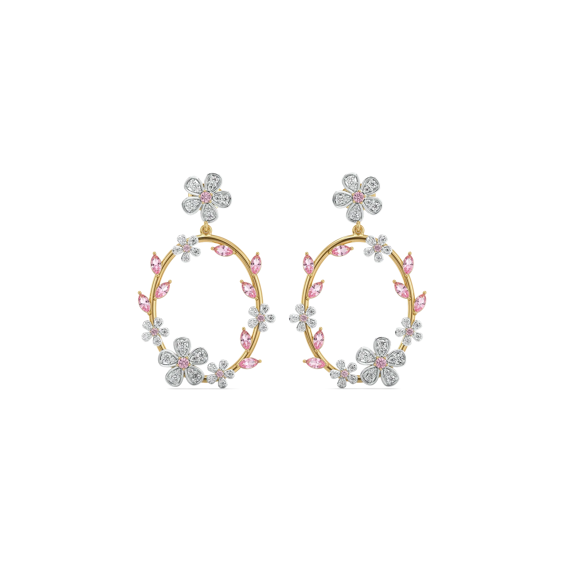 Blush Bouquet - Lab Diamond Drop Earrings