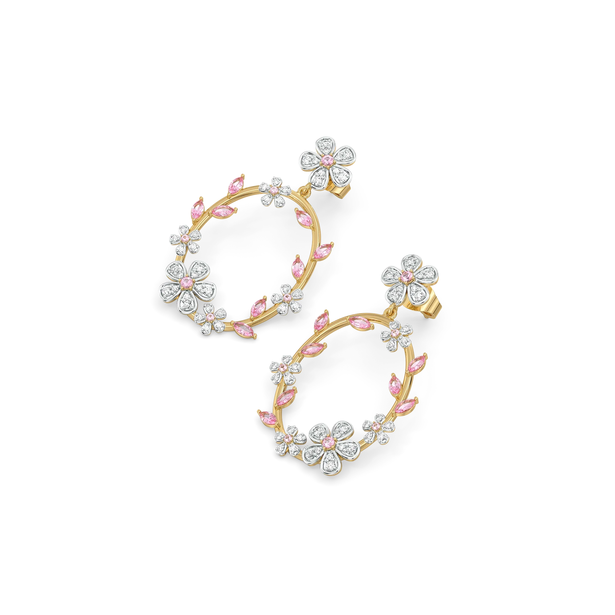 Blush Bouquet - Lab Diamond Drop Earrings Main image
