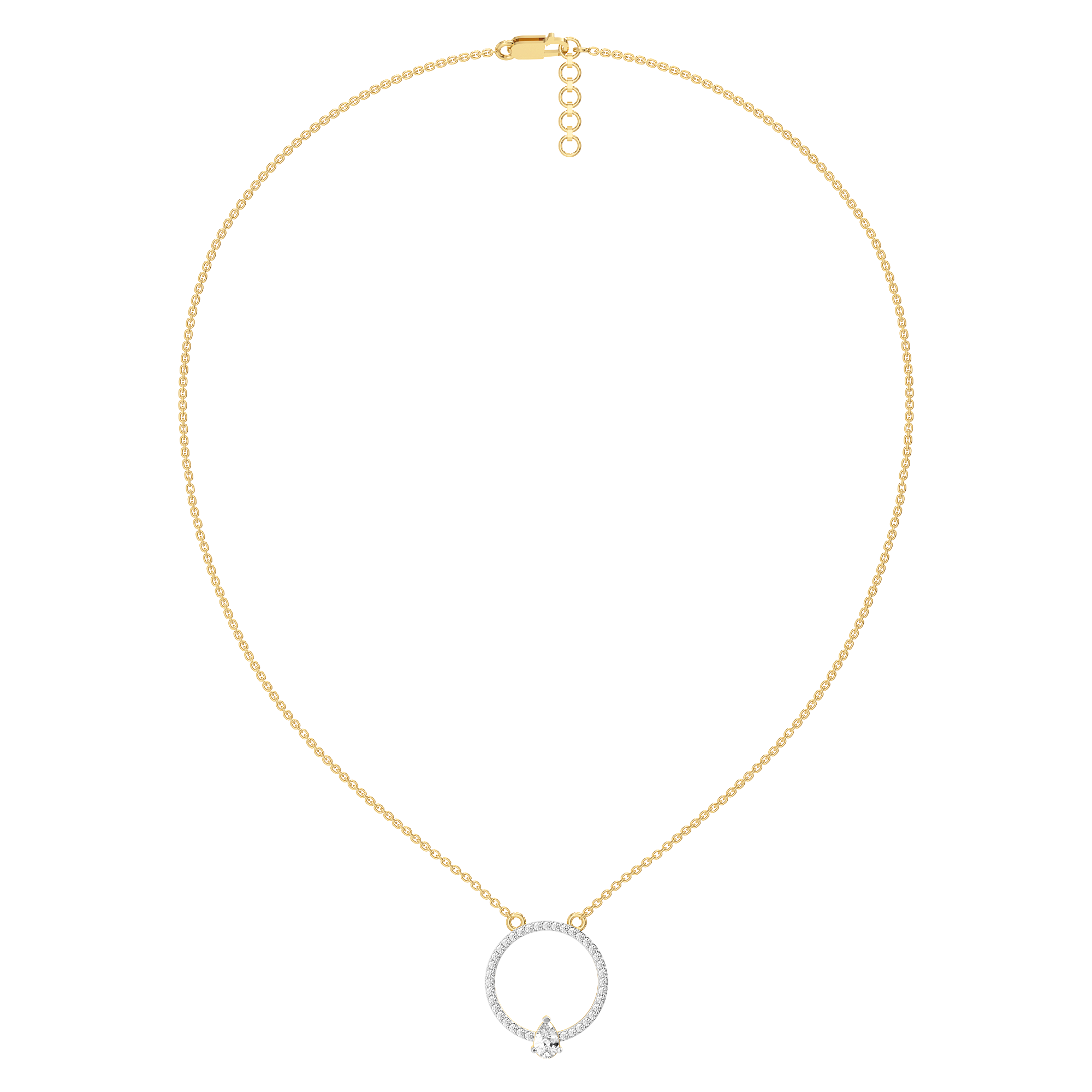 Pear Flair - Lab Diamond Necklace