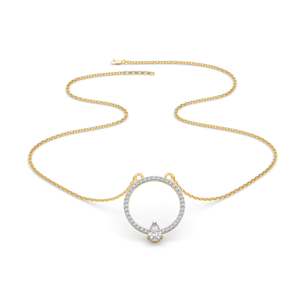 Pear Flair - Lab Diamond Necklace