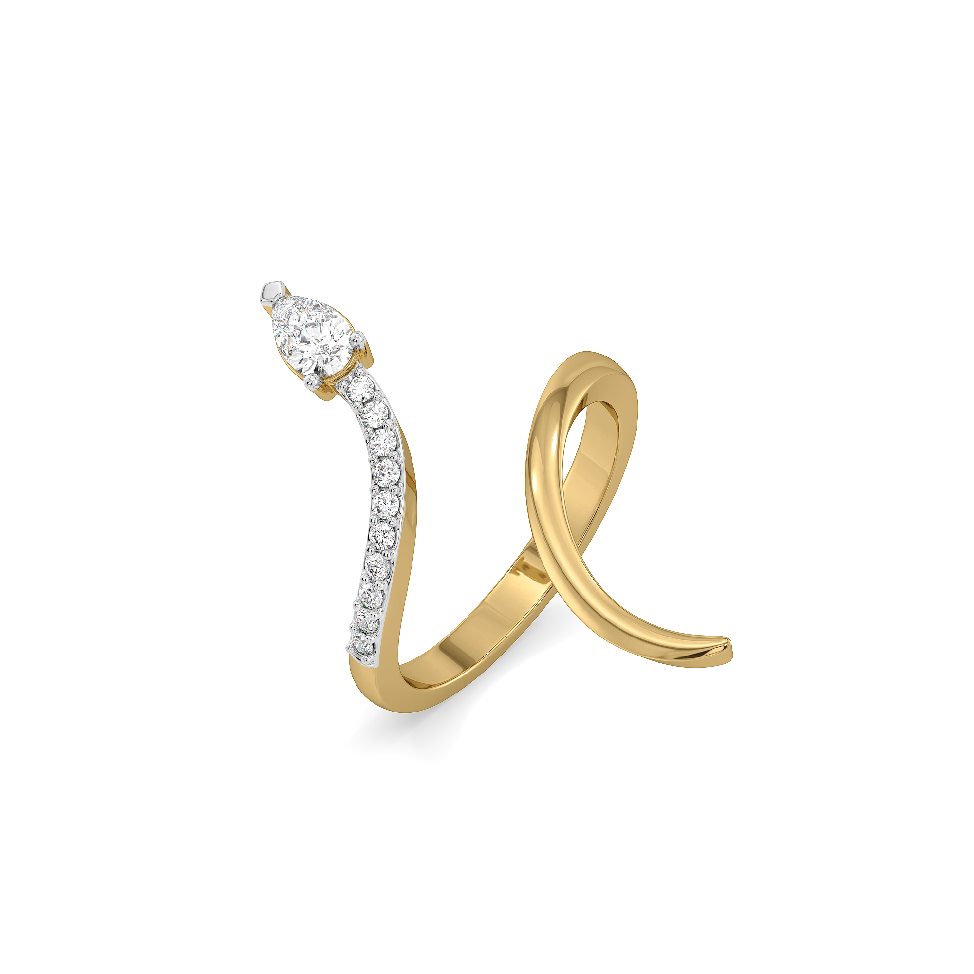 Pear Flair - Lab Diamond Ring Main image