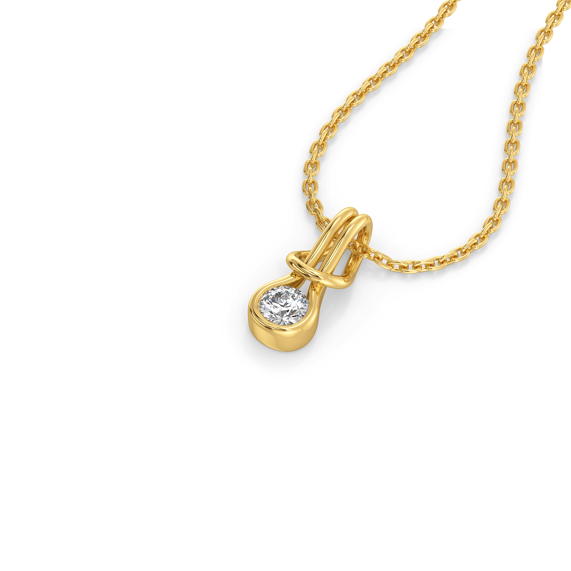 Eterna Curve - Lab Diamond Pendant