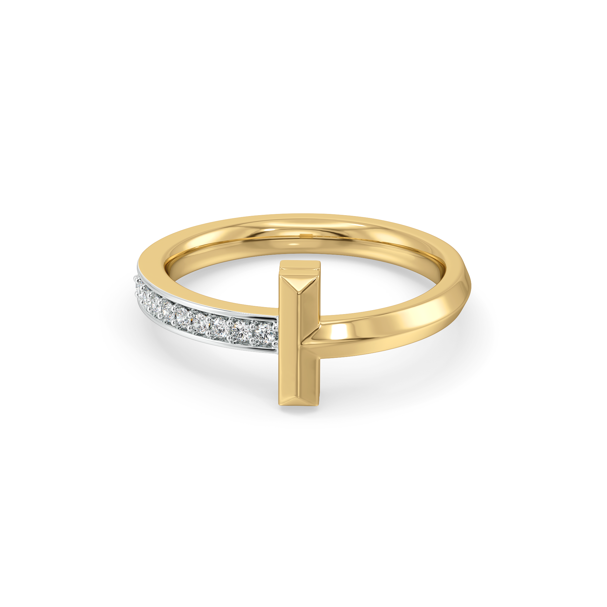 T-Axis Band - Lab Diamond Ring Secondary image