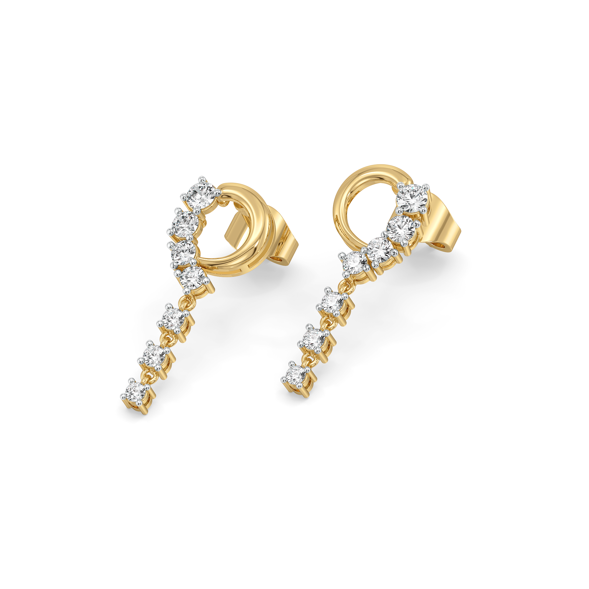 Twinkling Rain - Lab Diamond Earrings Secondary image
