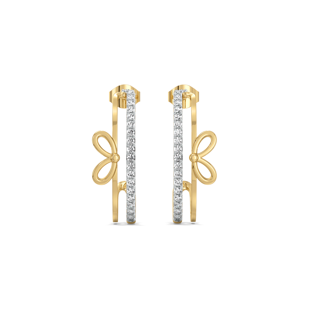 Ribboned Dreams - Lab Diamond Hoops