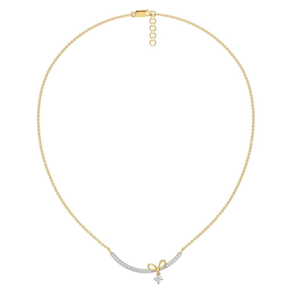 Ribboned Dreams - Lab Diamond Necklace