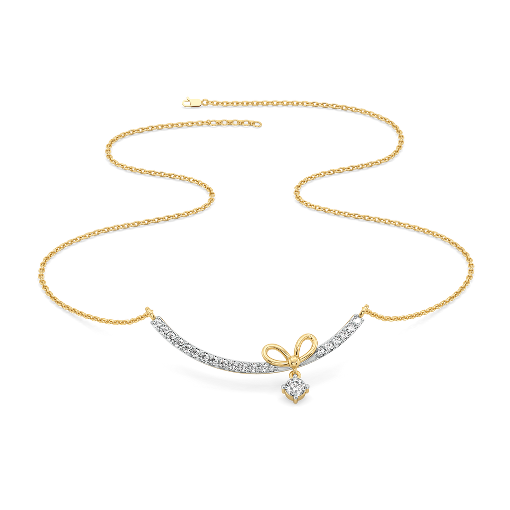 Ribboned Dreams - Lab Diamond Necklace