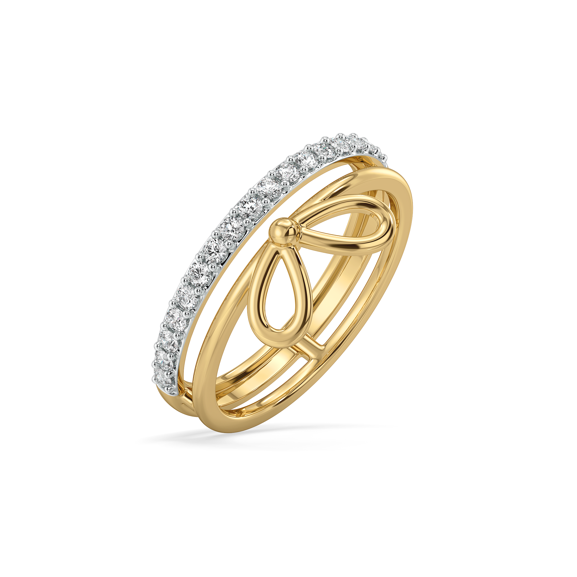 Ribboned Dreams - Lab Diamond Ring Secondary image