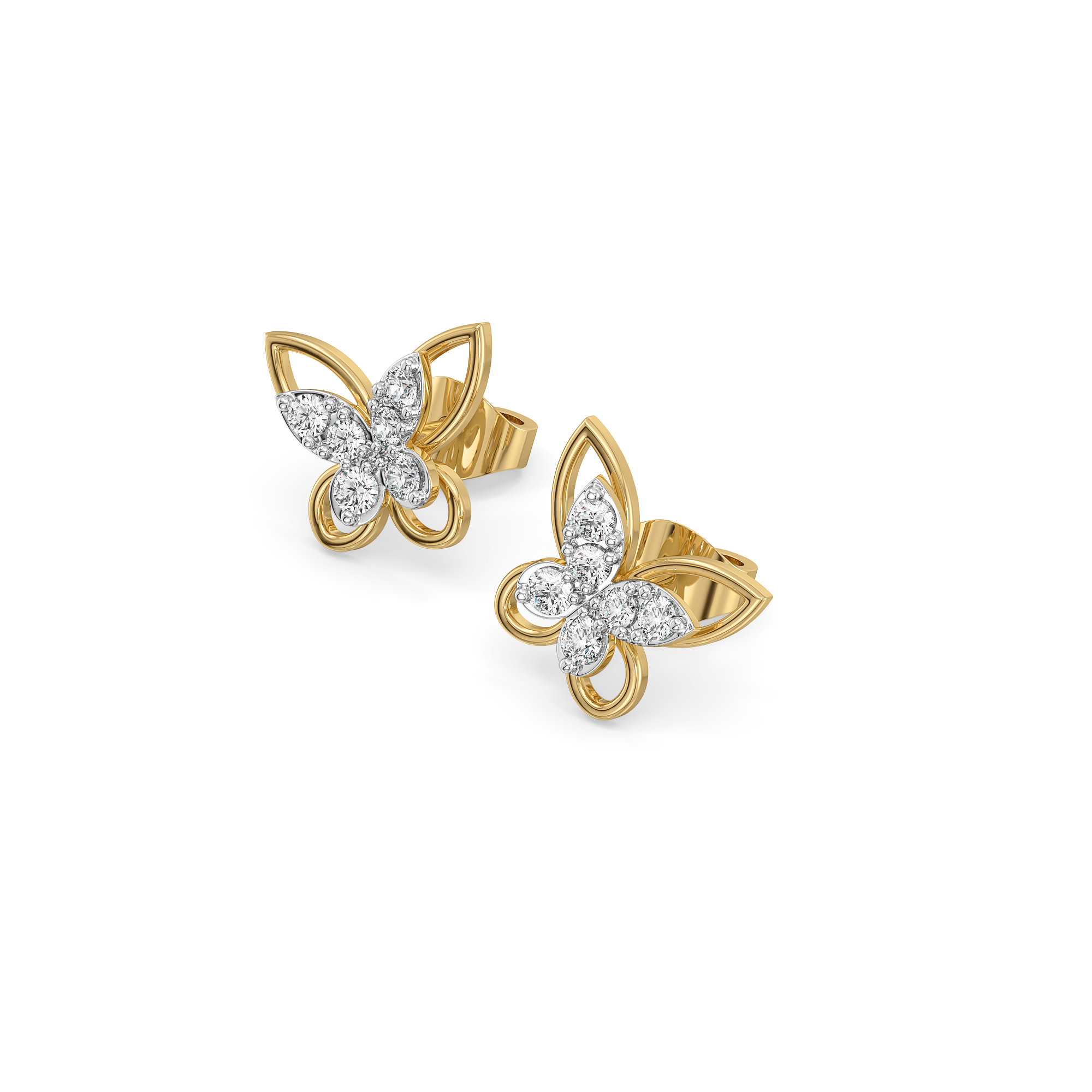 Flutterkiss Studs - Lab Diamond Earrings Secondary image
