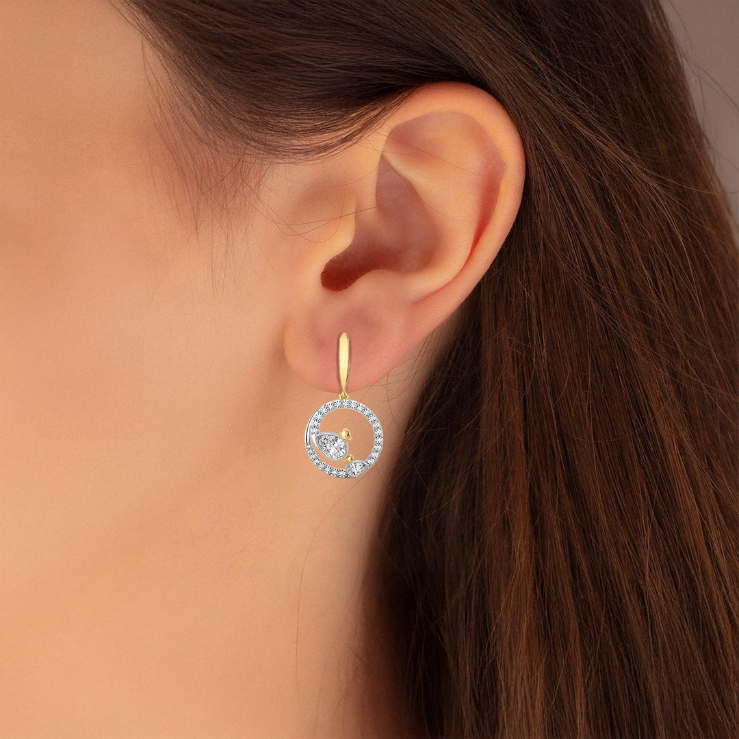 Nestled Bonds - Lab Diamond Drop Earrings Secondary image