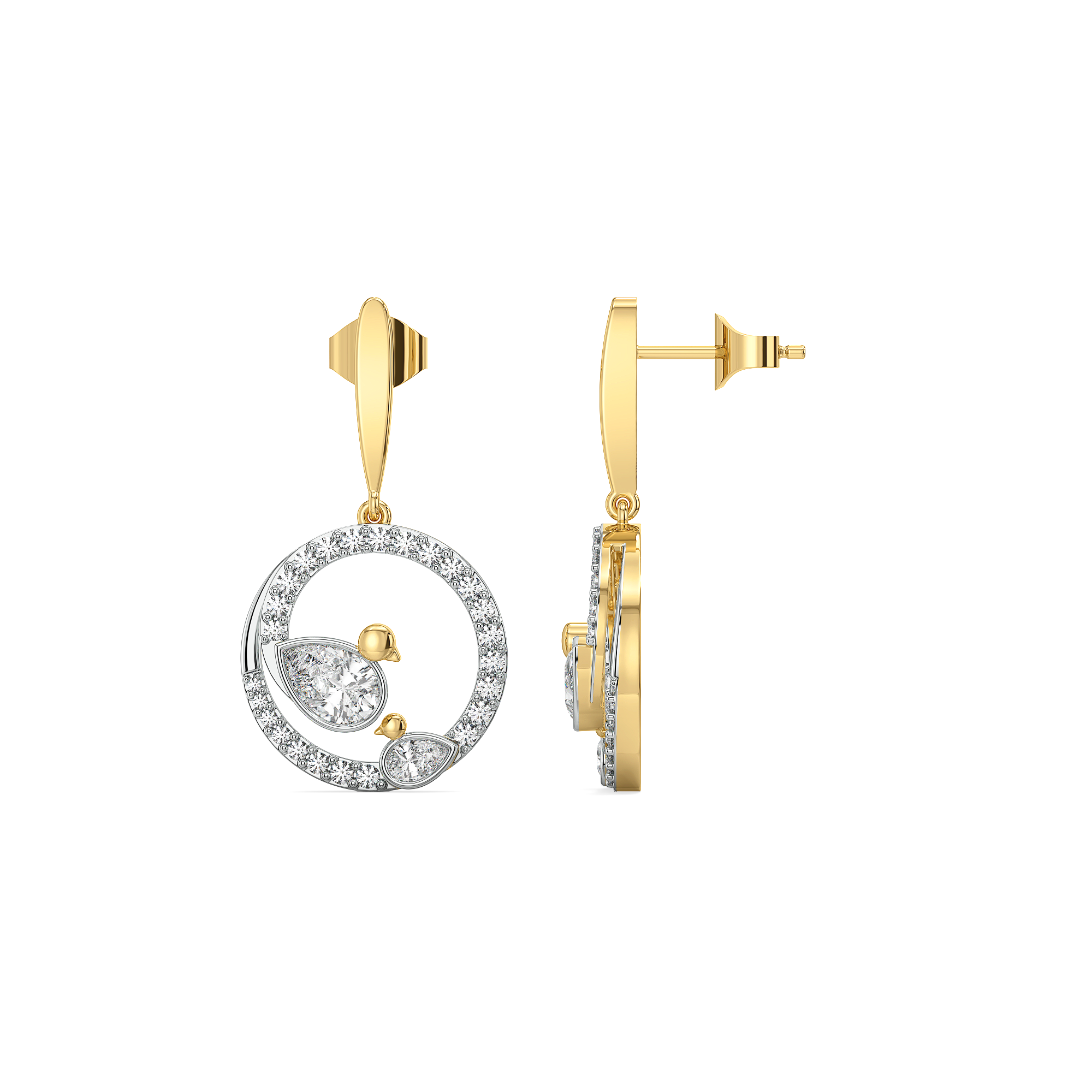 Nestled Bonds - Lab Diamond Drop Earrings