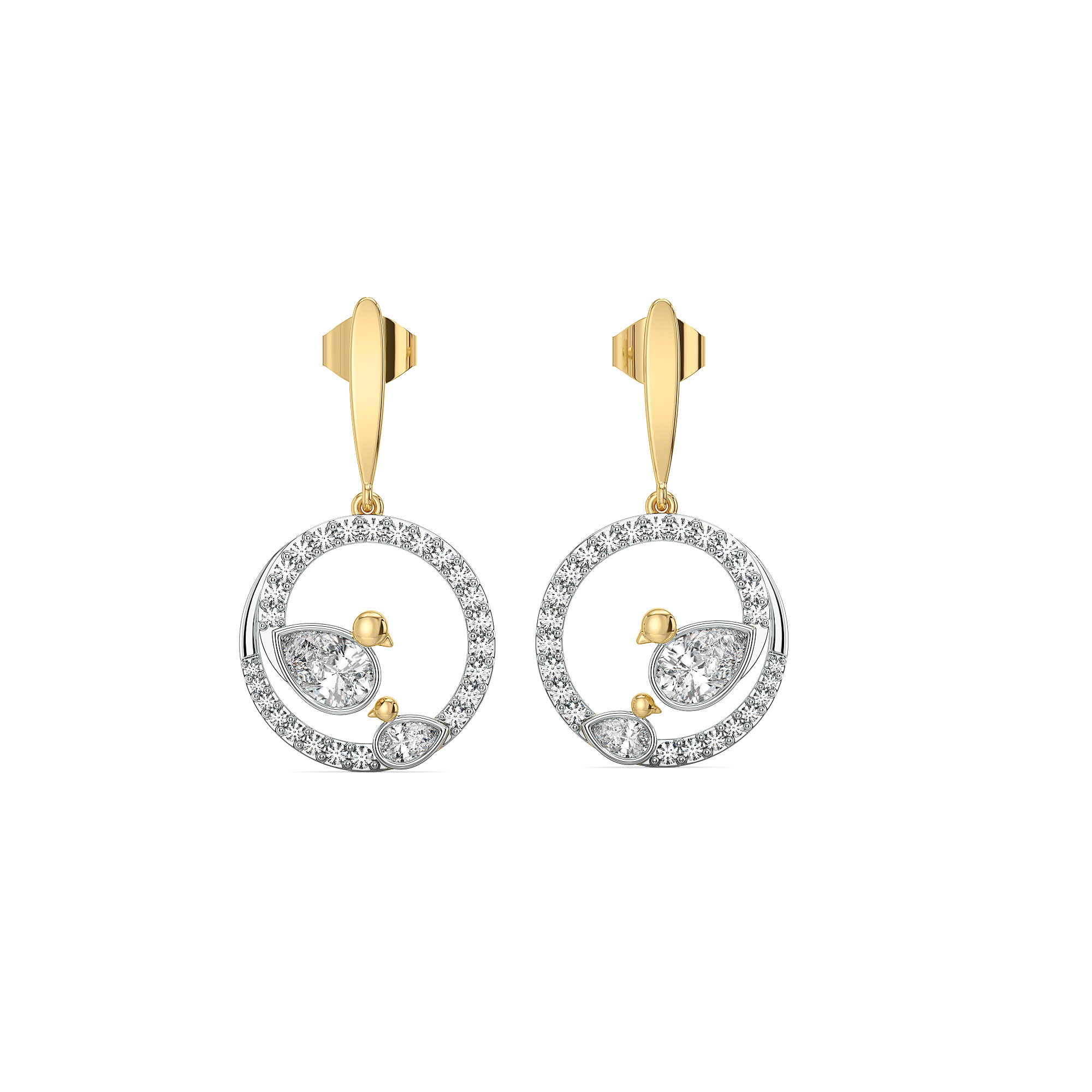 Nestled Bonds - Lab Diamond Drop Earrings Main image