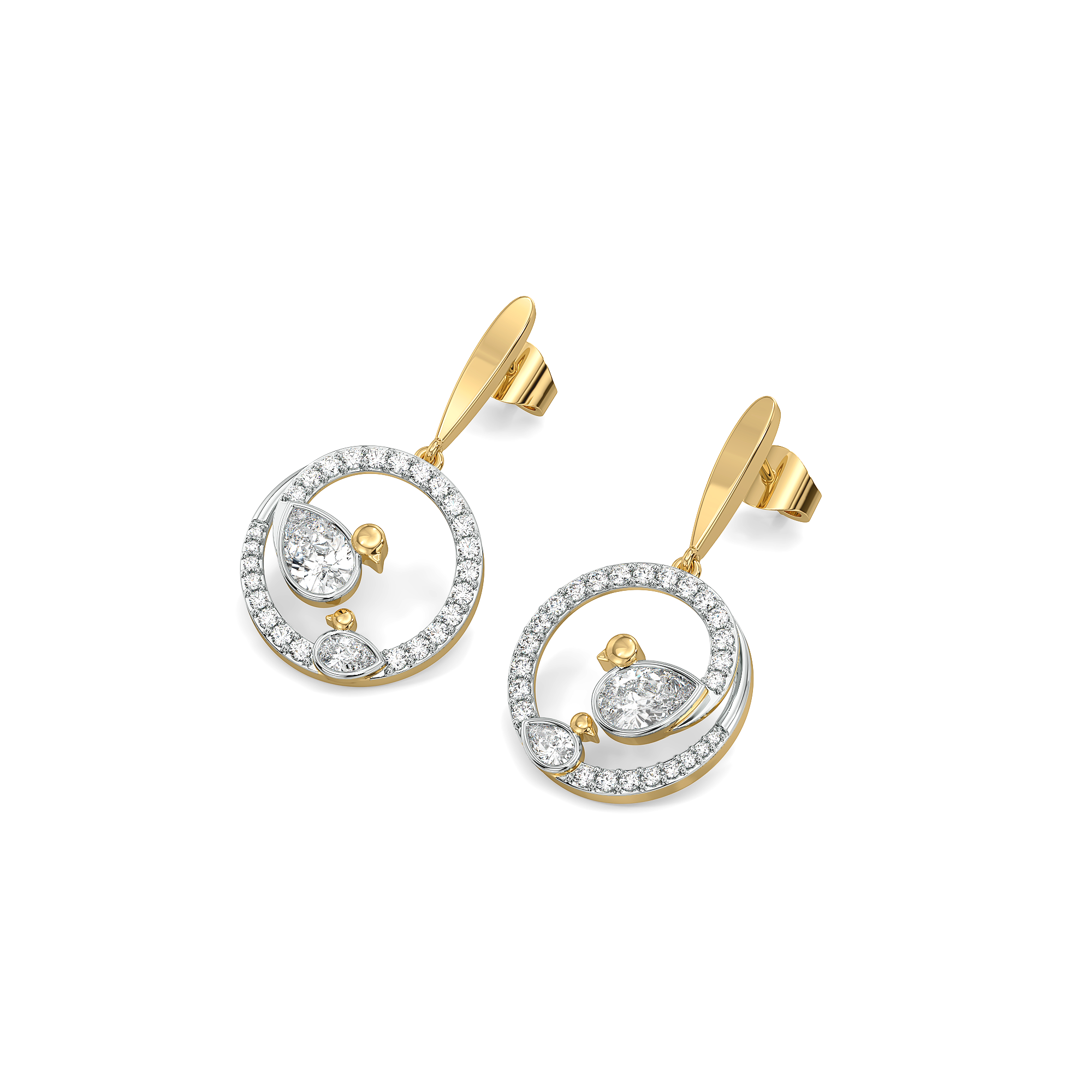 Nestled Bonds - Lab Diamond Drop Earrings