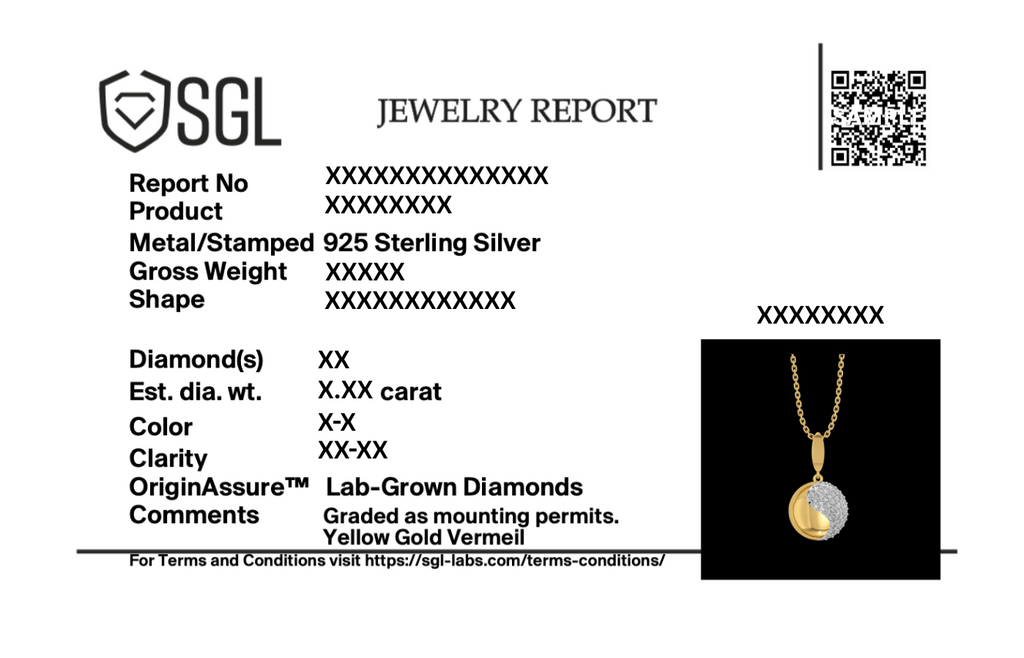 Yin Yang - Lab Diamond Pendant