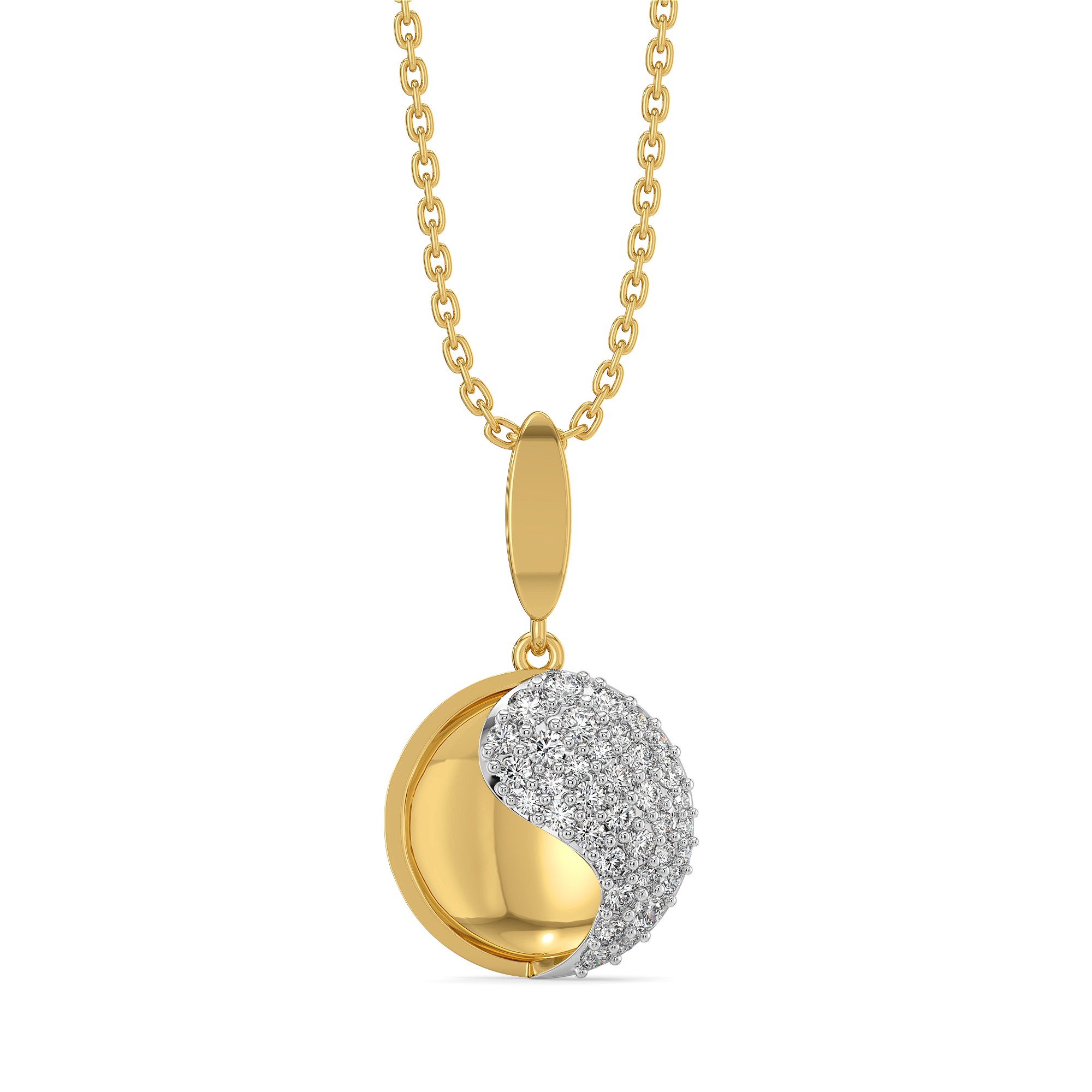 Yin Yang - Lab Diamond Pendant Main image