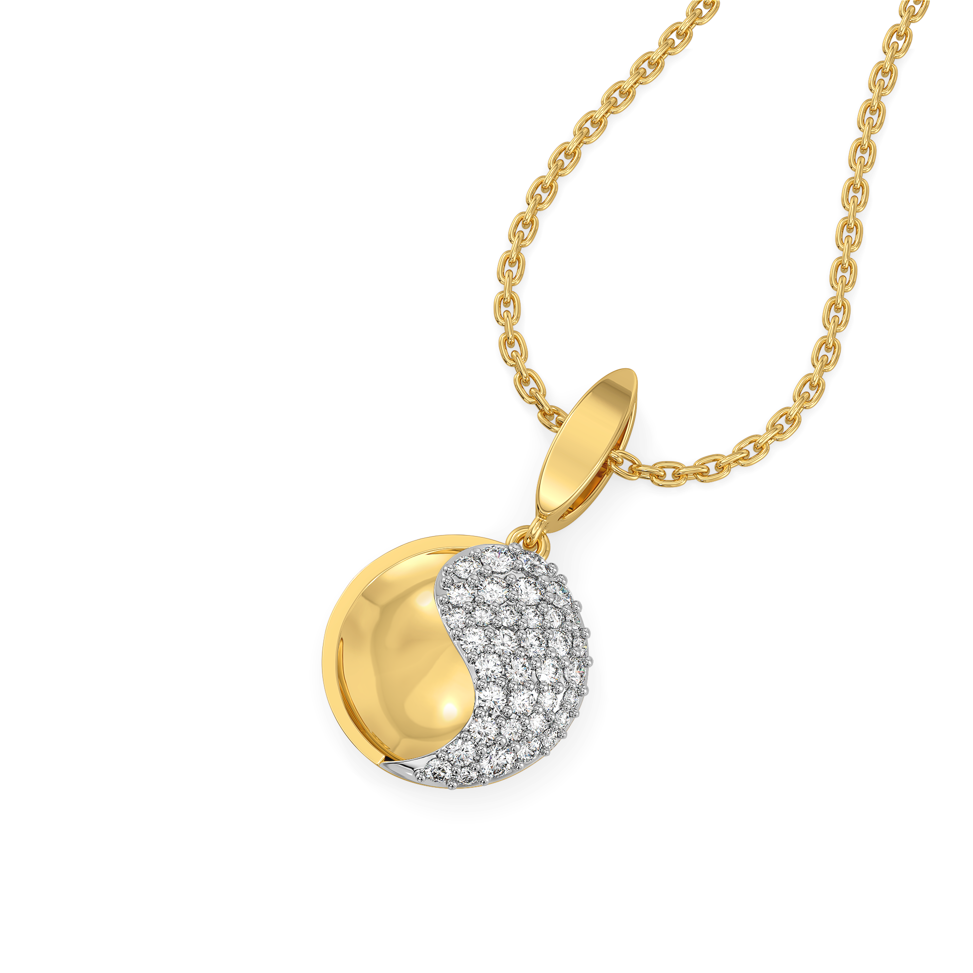 Yin Yang - Lab Diamond Pendant