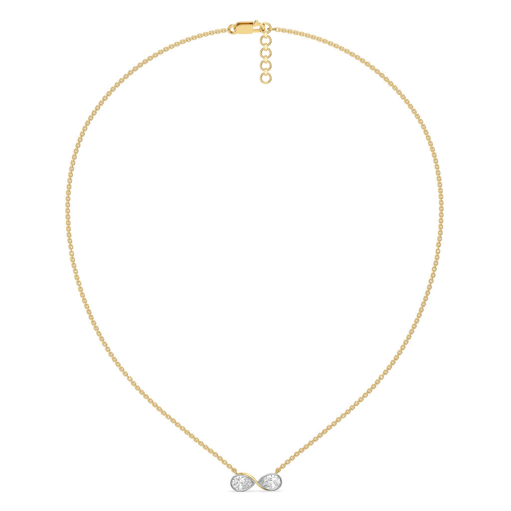 Infinity Pears - Lab Diamond Necklace
