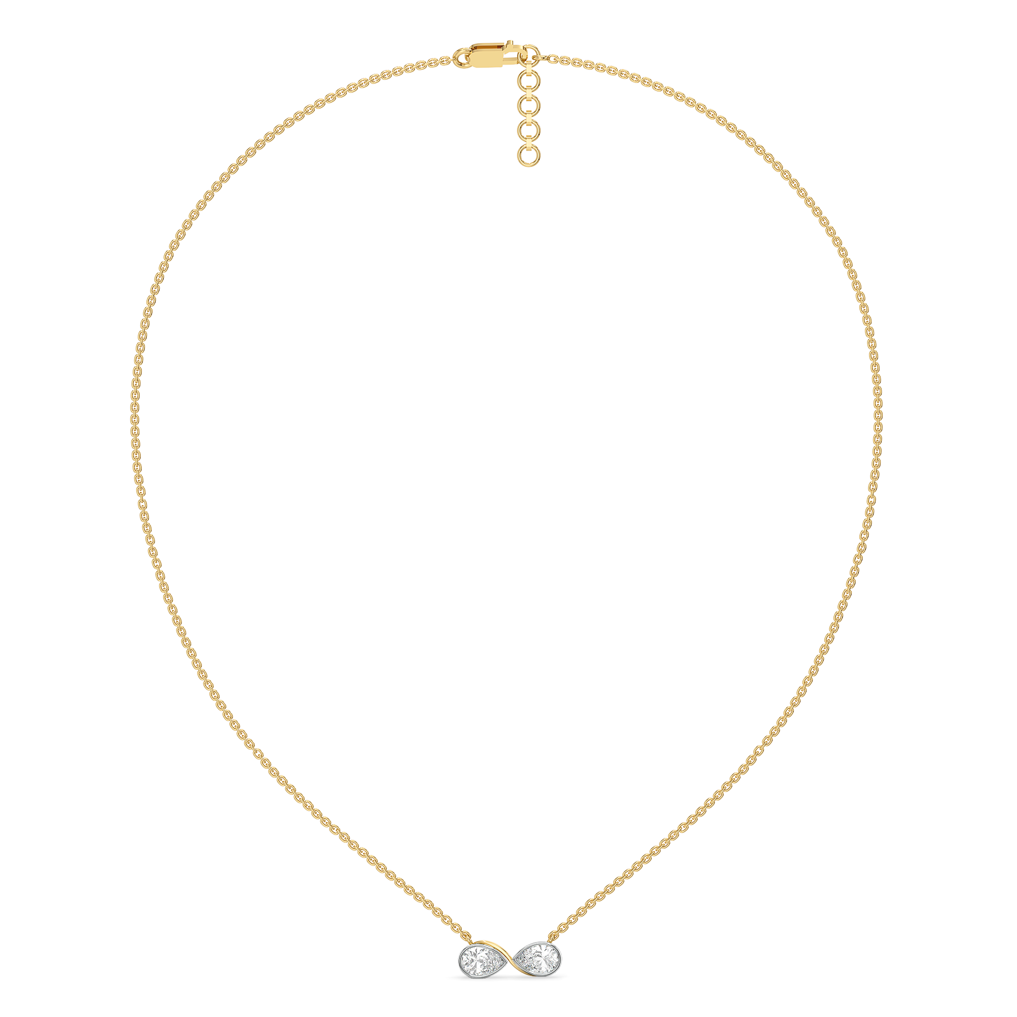 Infinity Pears - Lab Diamond Necklace