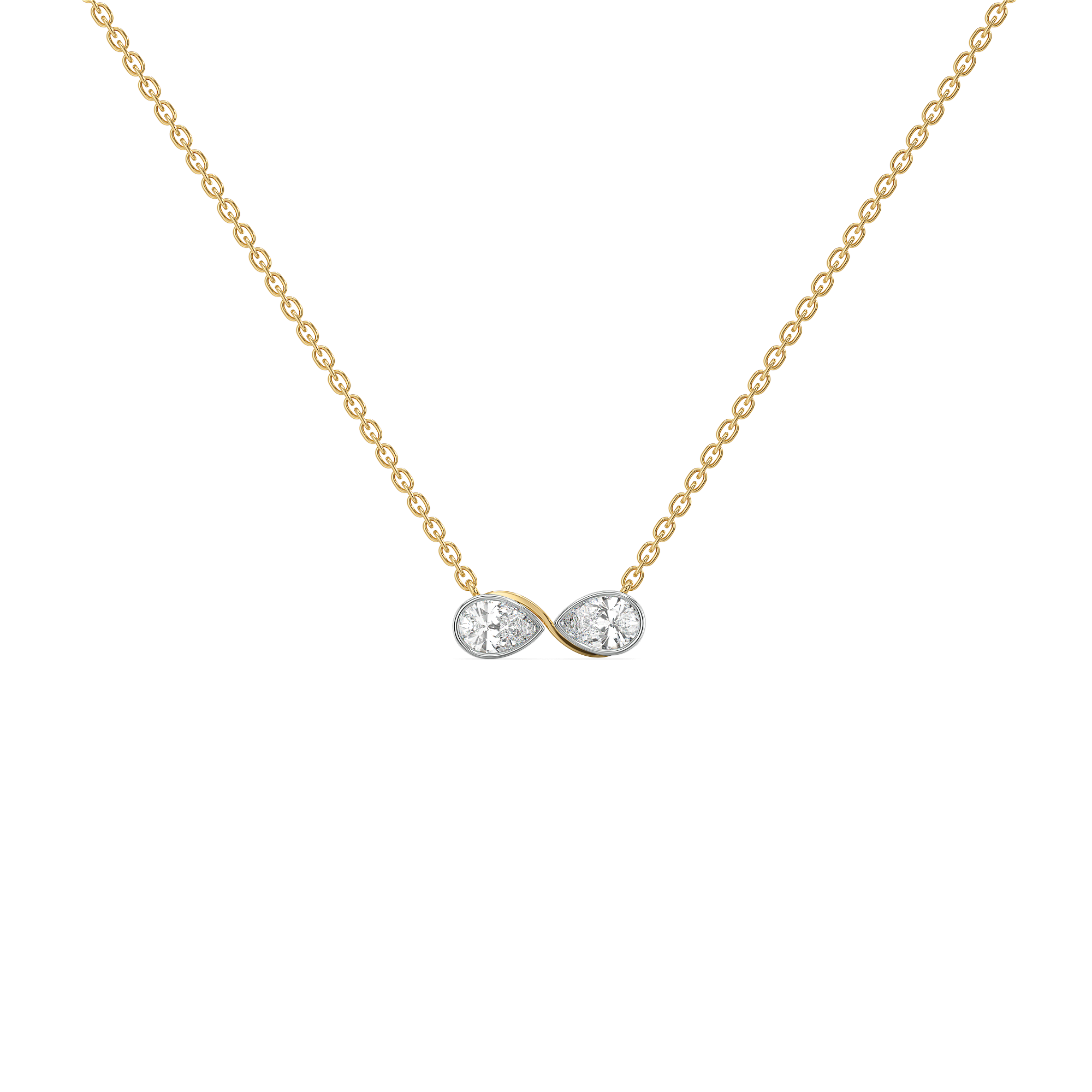 Infinity Pears - Lab Diamond Necklace Main image