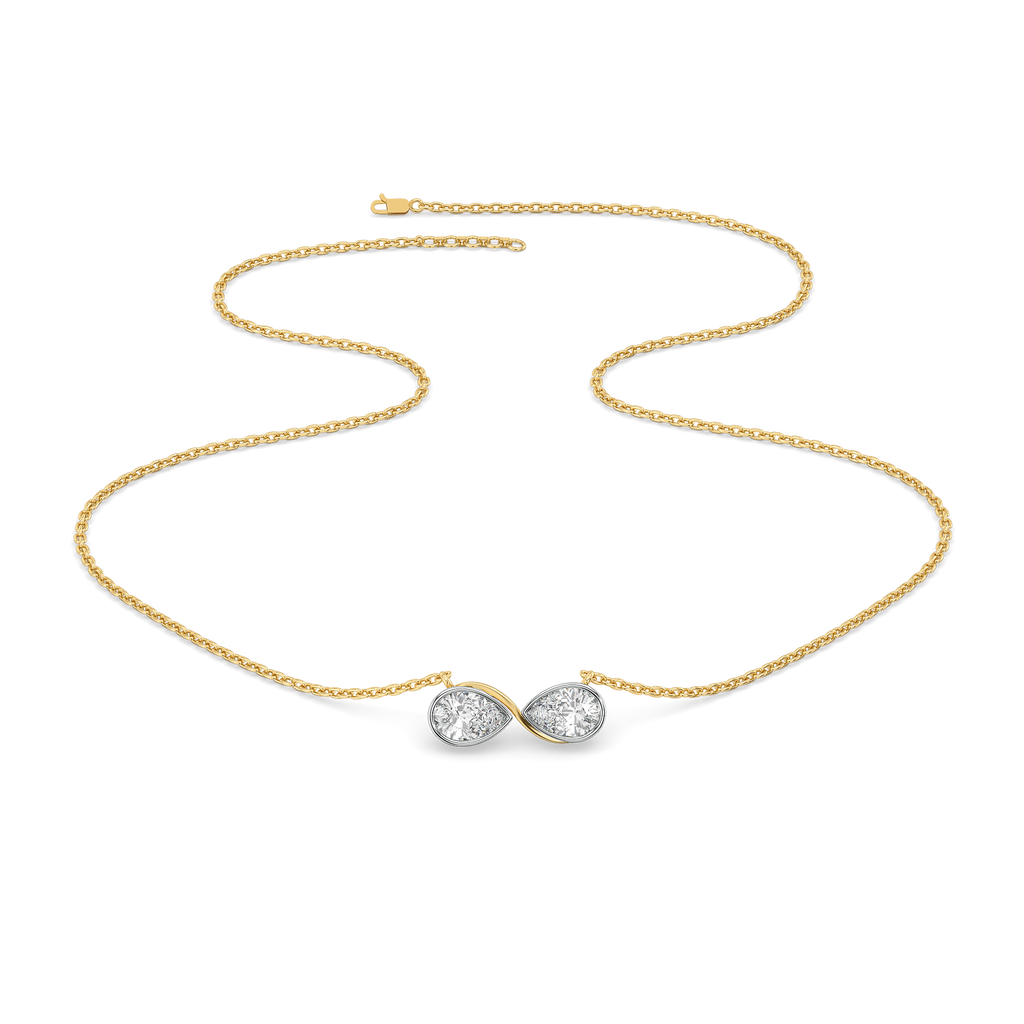 Infinity Pears - Lab Diamond Necklace