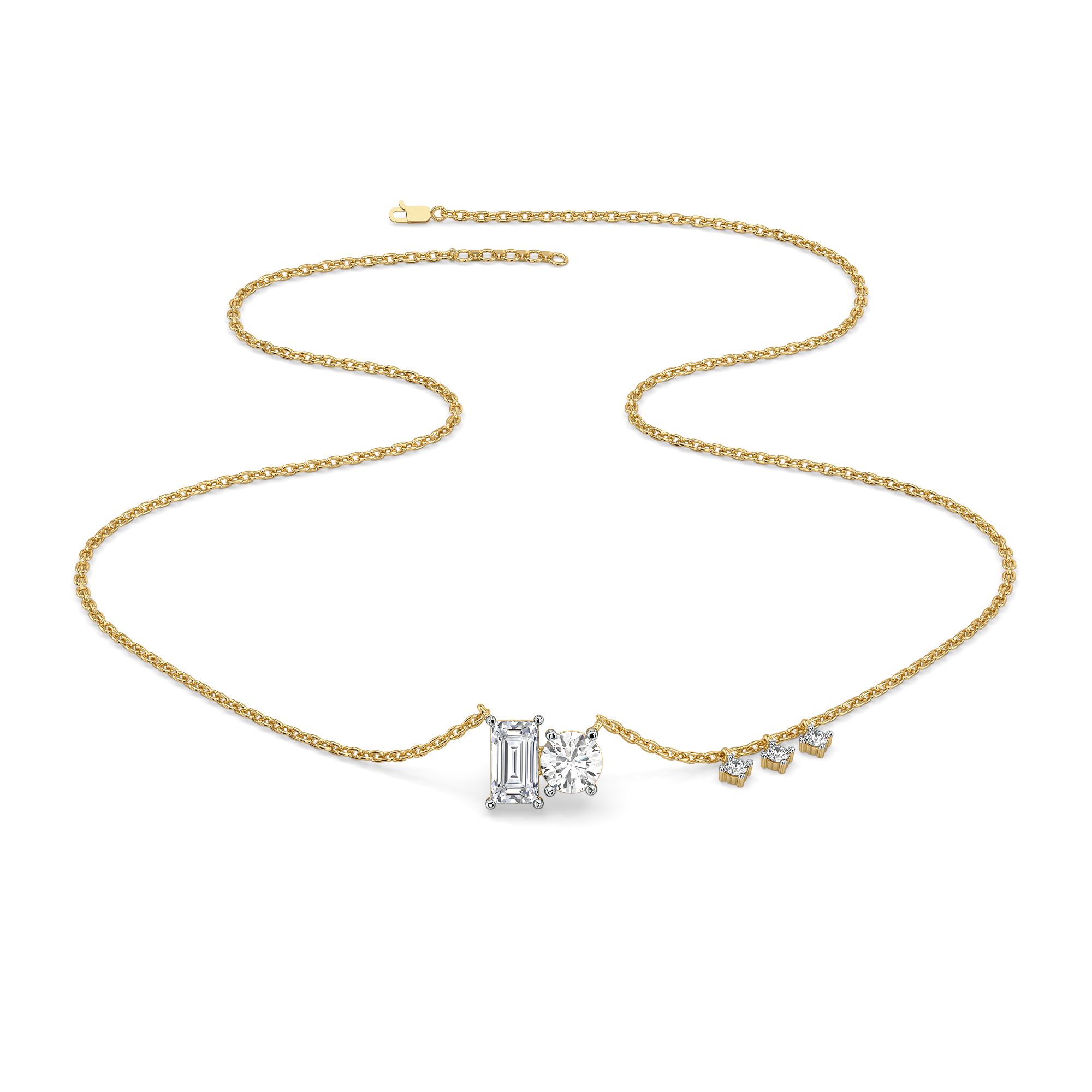Baguette Brilliance - Lab Diamond Necklace