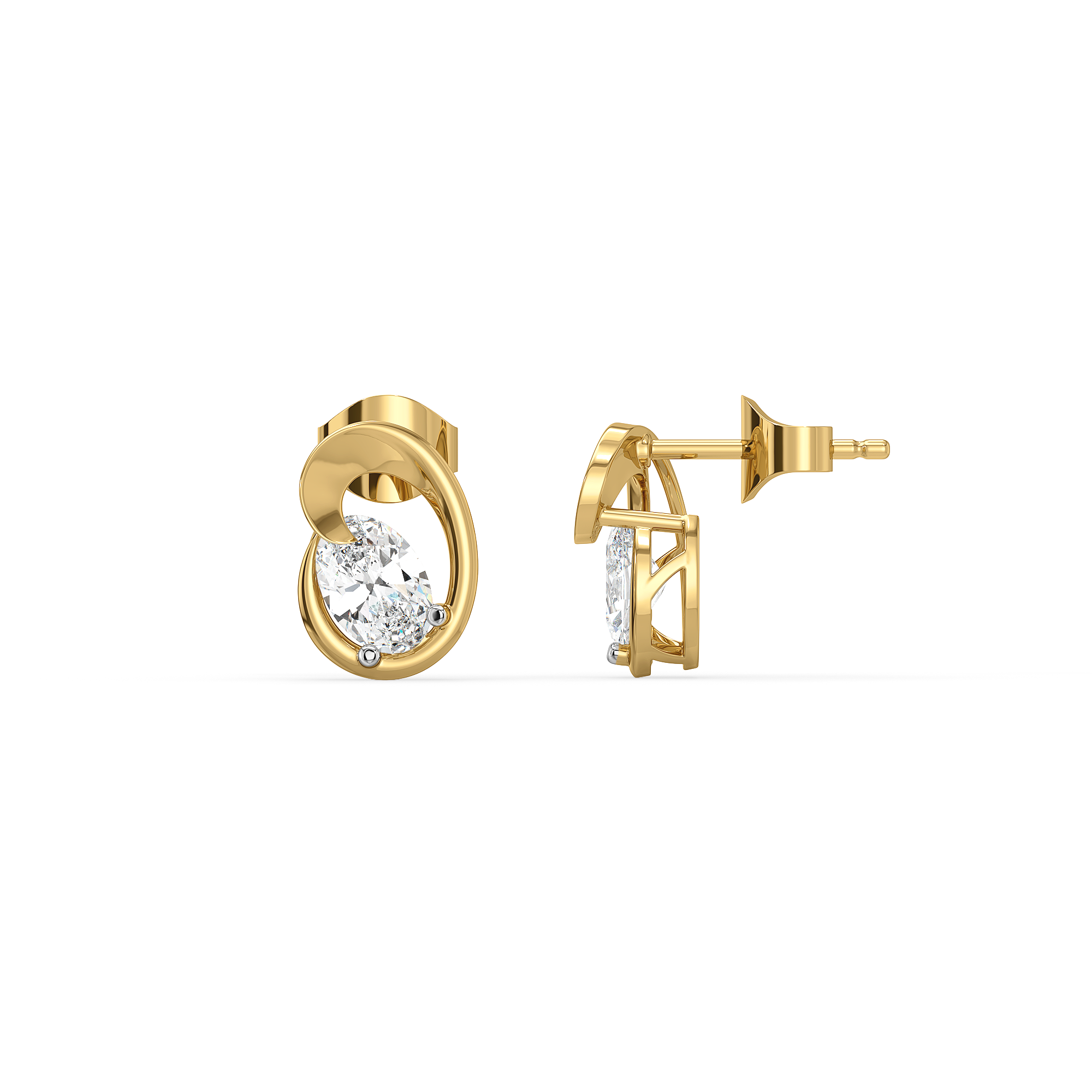 Lume Arc - Lab Diamond Solitaire Earring