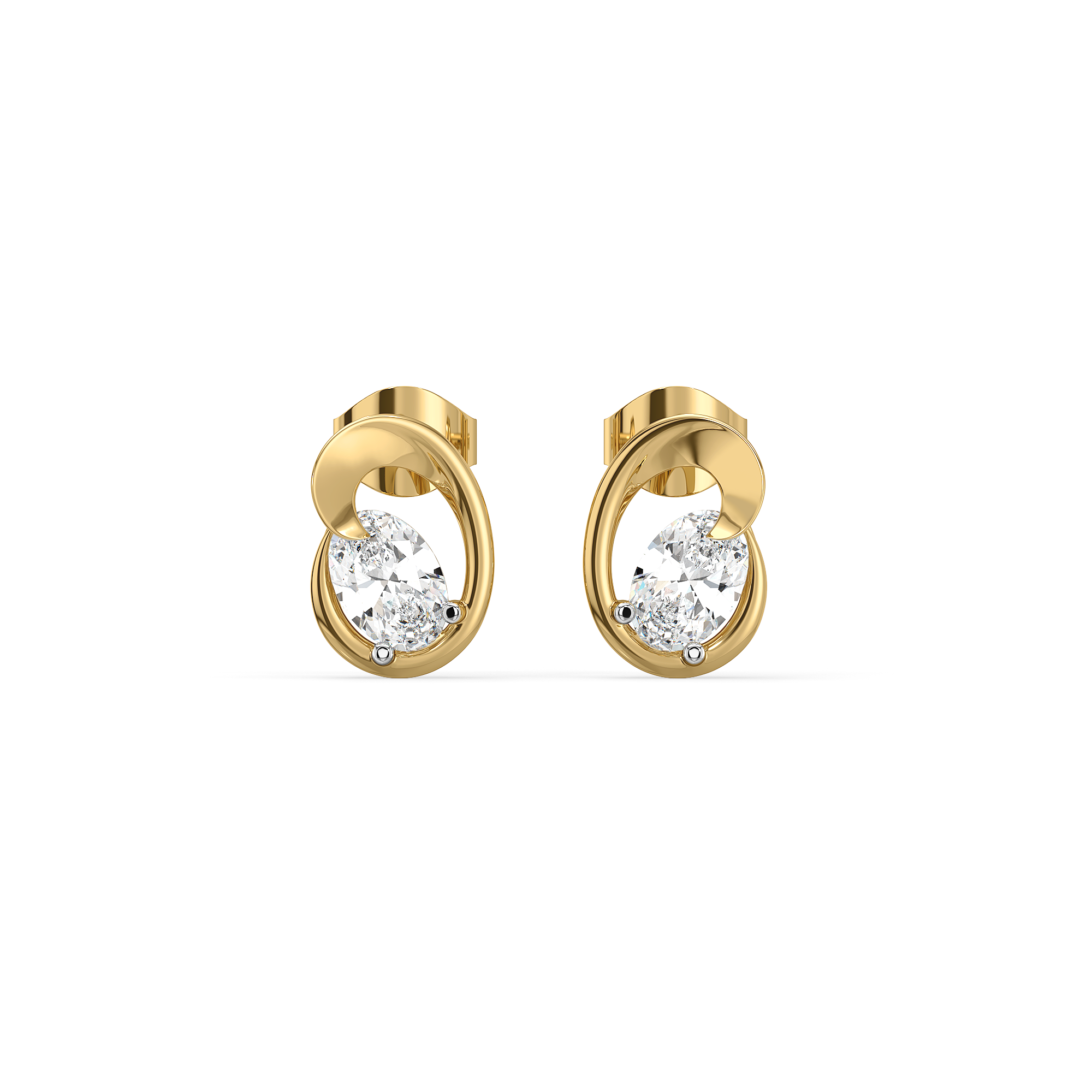 Lume Arc - Lab Diamond Solitaire Earring Secondary image