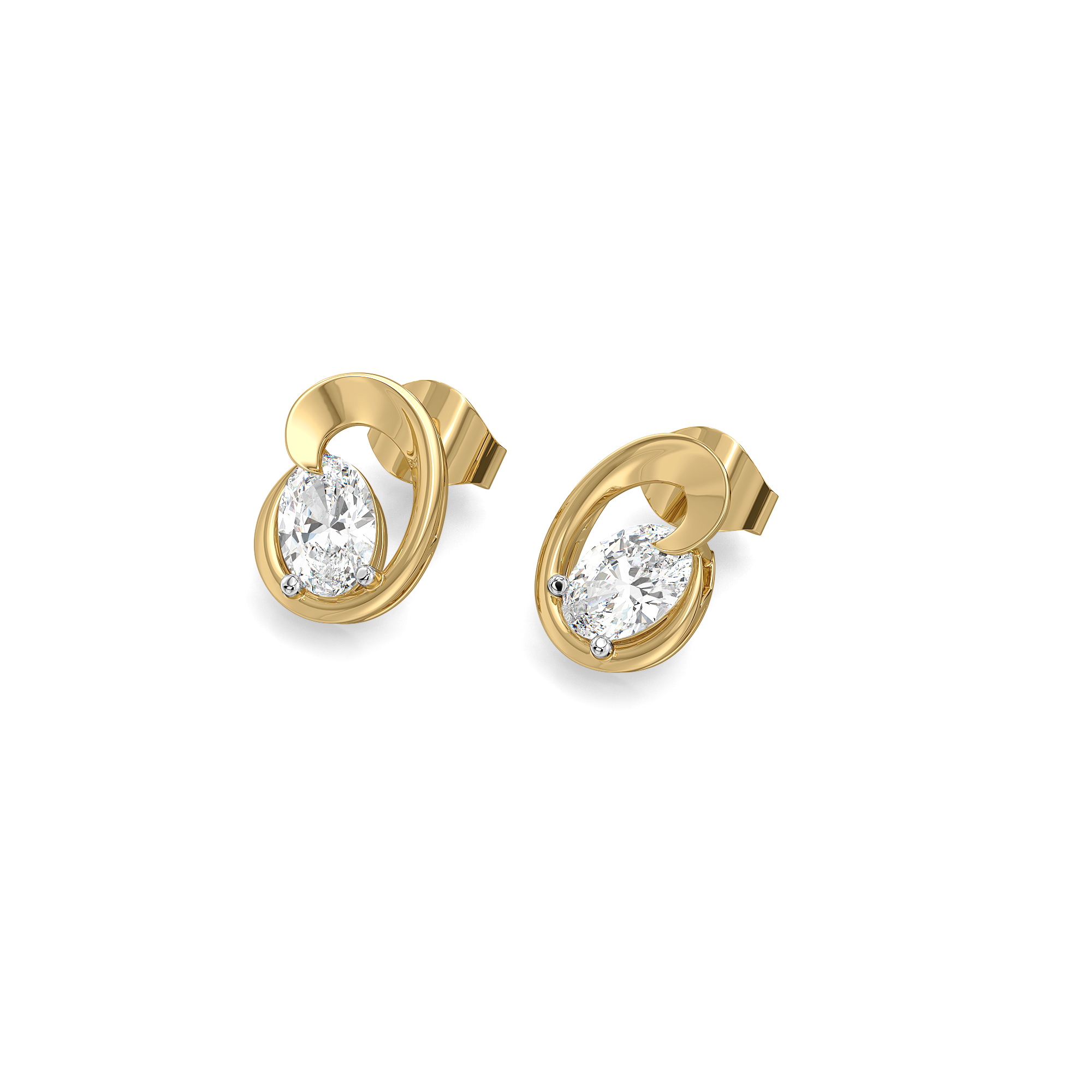 Lume Arc - Lab Diamond Solitaire Earring Main image