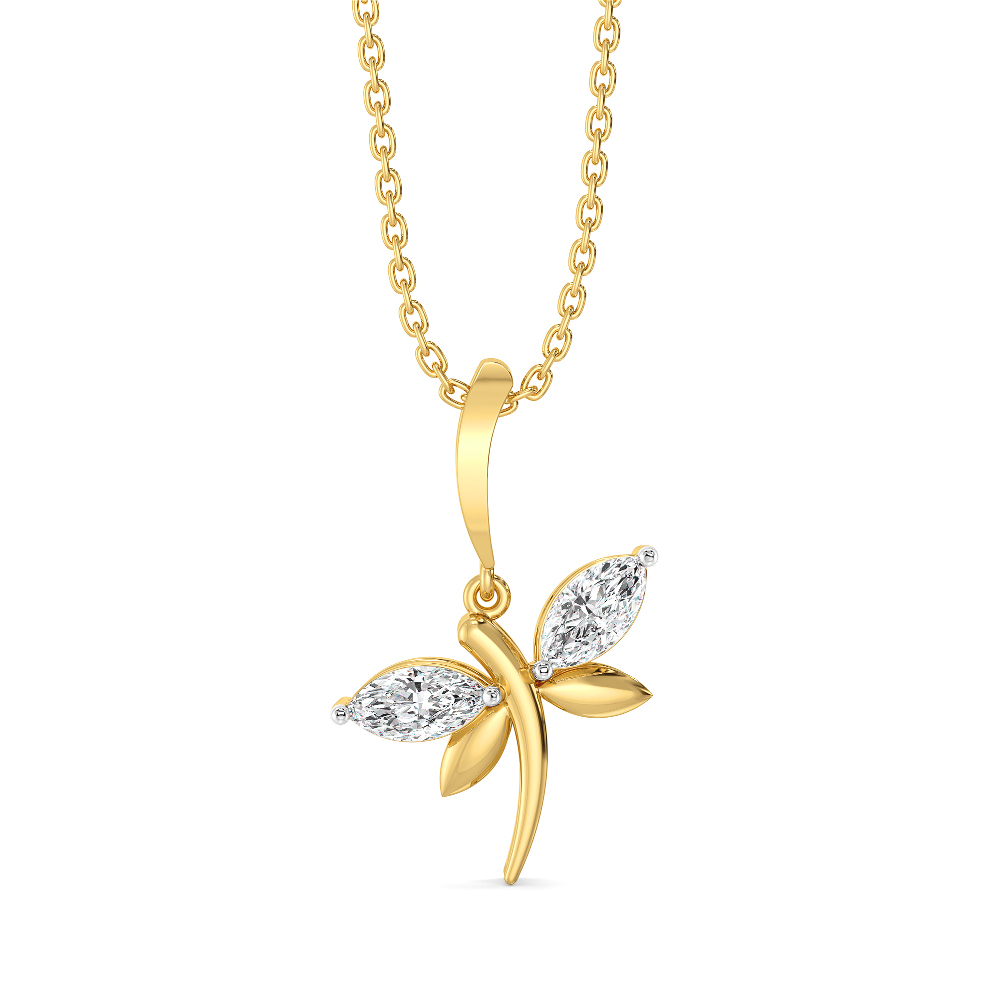 Dragonfly Dance - Lab Diamond Pendant Main image