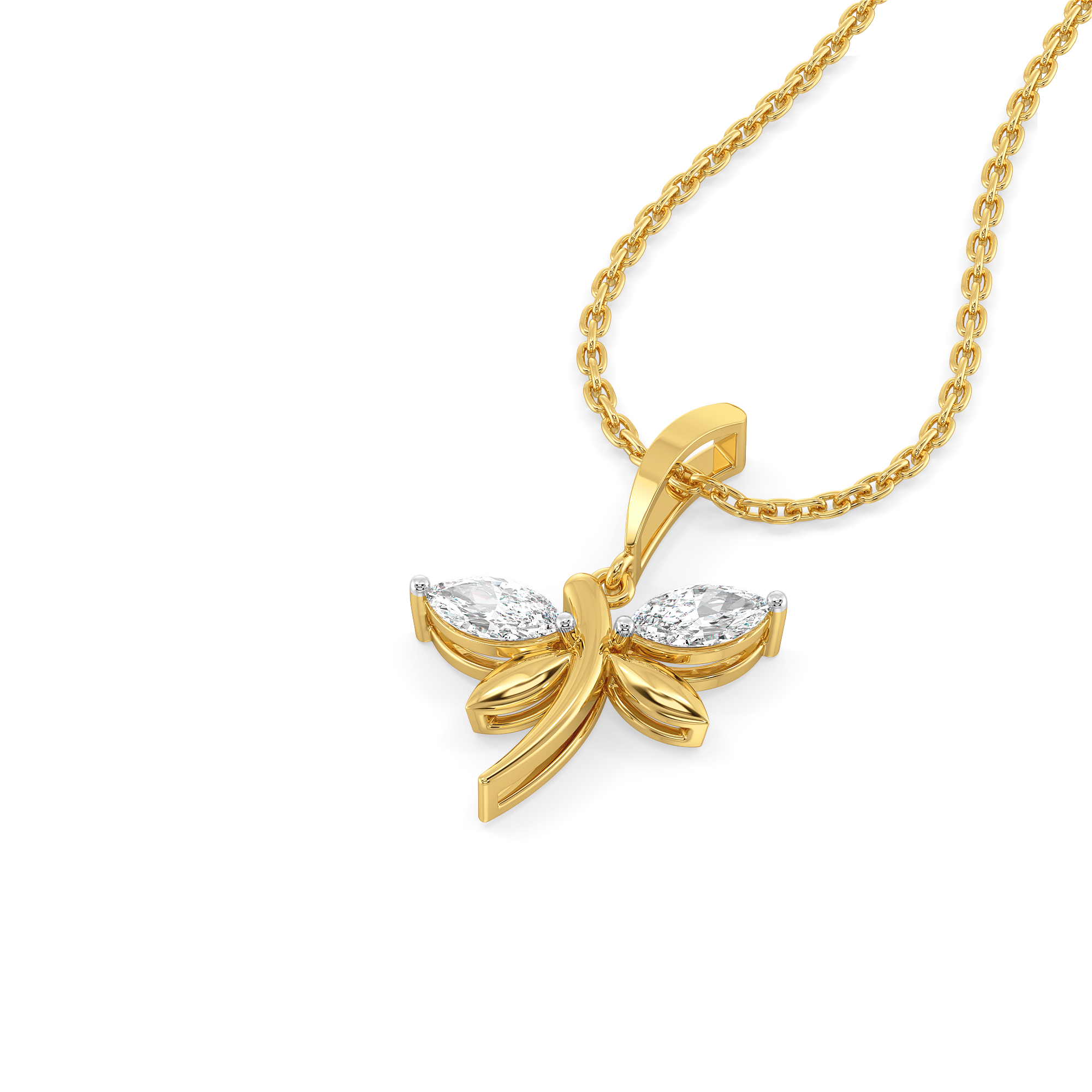 Dragonfly Dance - Lab Diamond Pendant Secondary image