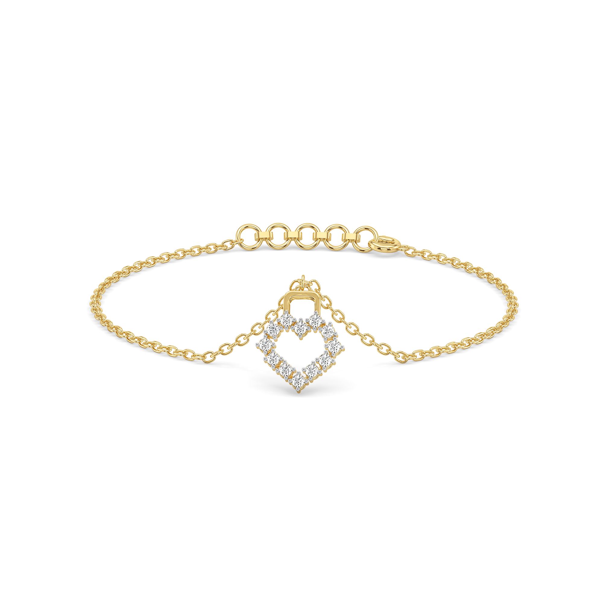 Locked in Love - Lab Diamond Bracelet Main image
