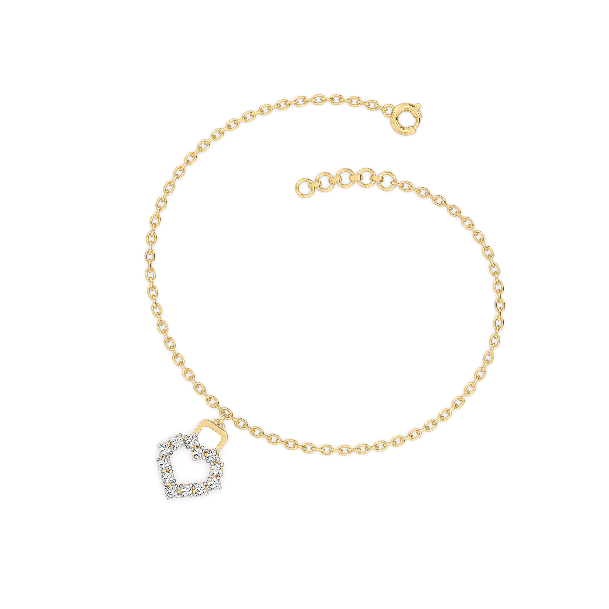 Locked in Love - Lab Diamond Bracelet